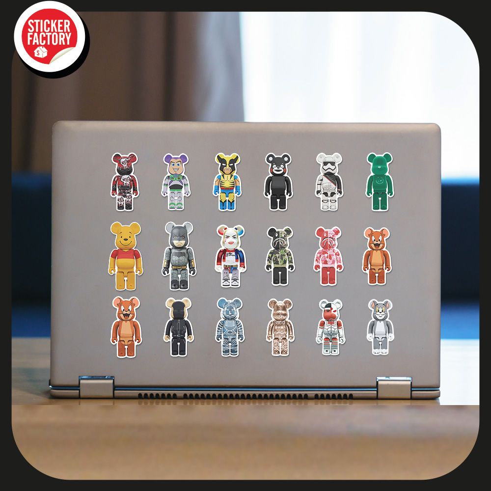 Bearbrick - Set 30 sticker hình dán