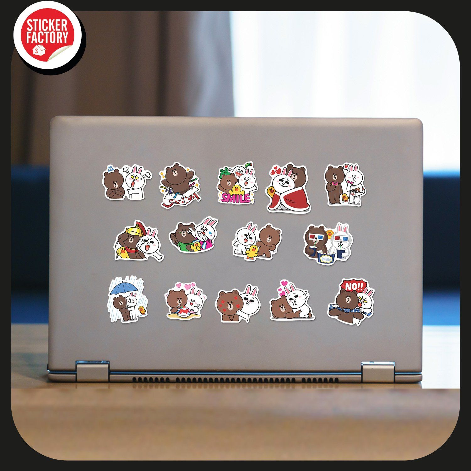 Brown and Cony - Set 30 sticker hình dán