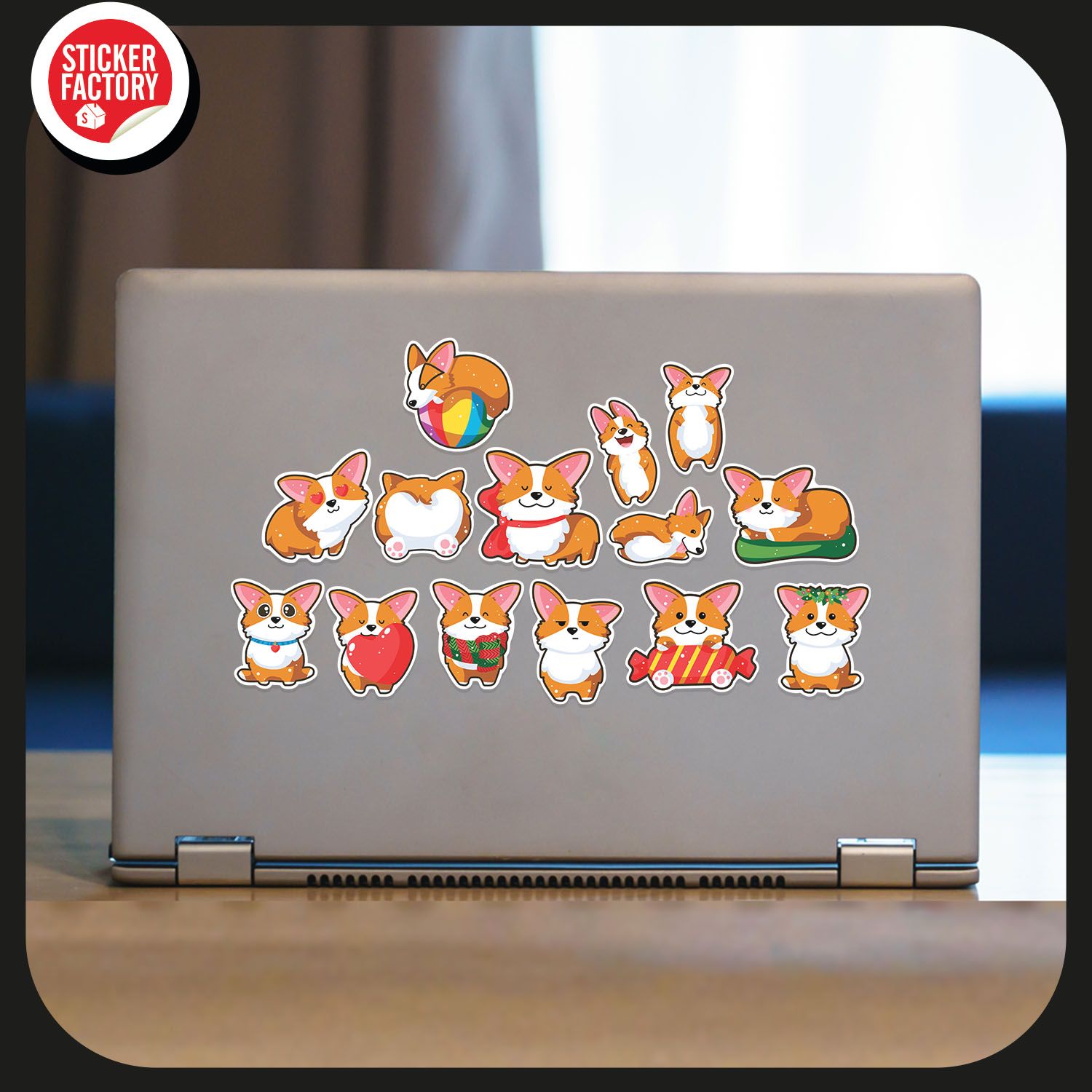 Corgi chó - Set 30 sticker hình dán