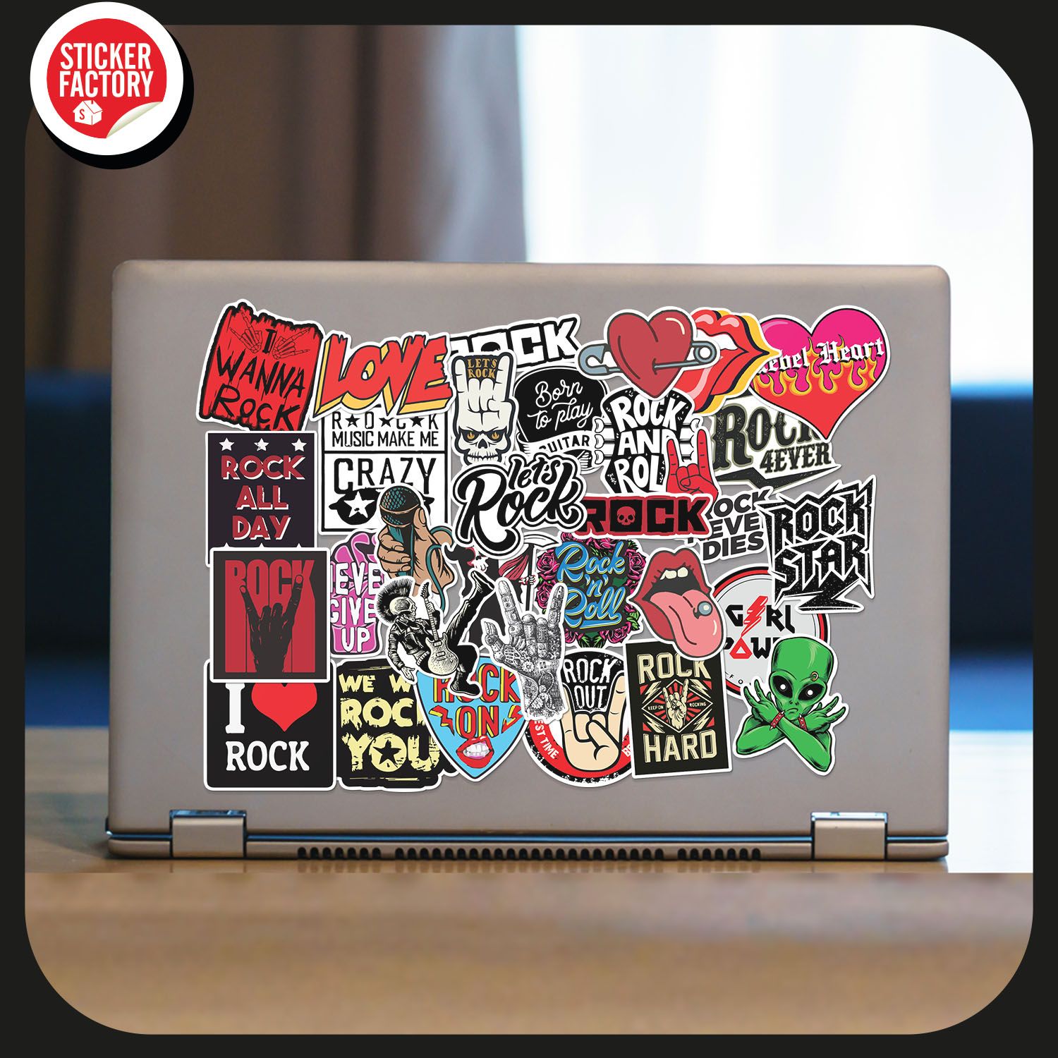 Rock - Set 30 sticker hình dán