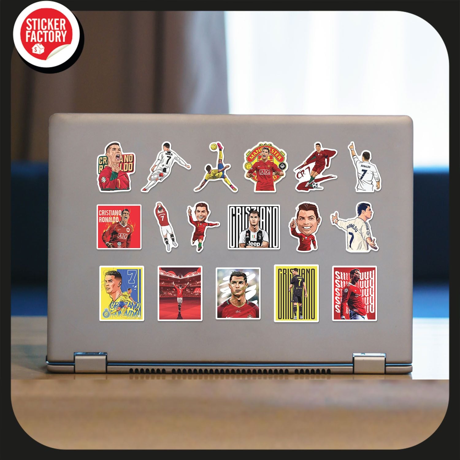 Cristiano Ronaldo - Set 30 sticker hình dán