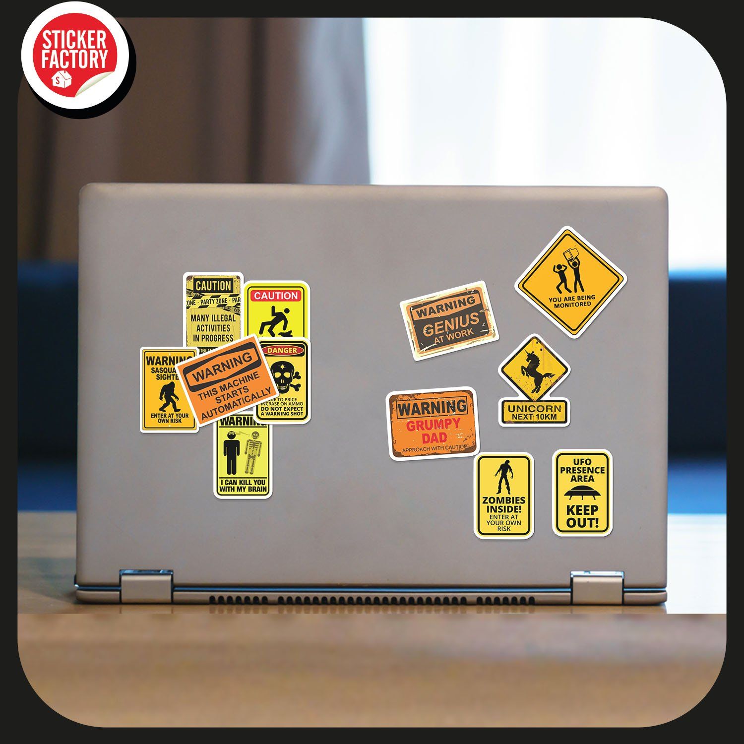 Warning - Set 30 sticker hình dán