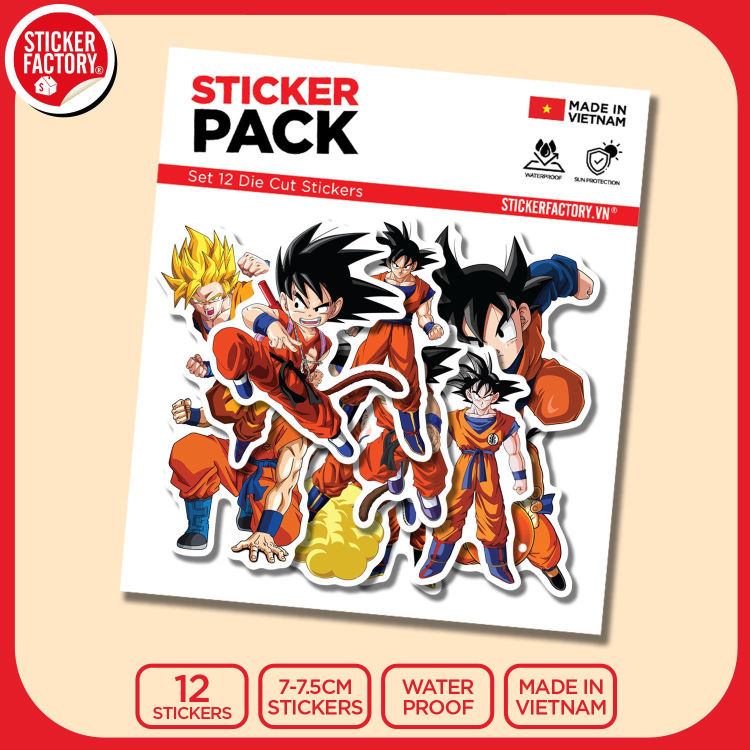SET12017 SONGOKU – Set 12 Die Cut Sticker Pack