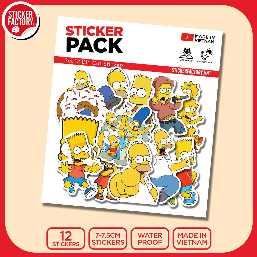 SET12020 SIMPSONS – Set 12 Die Cut Sticker Pack