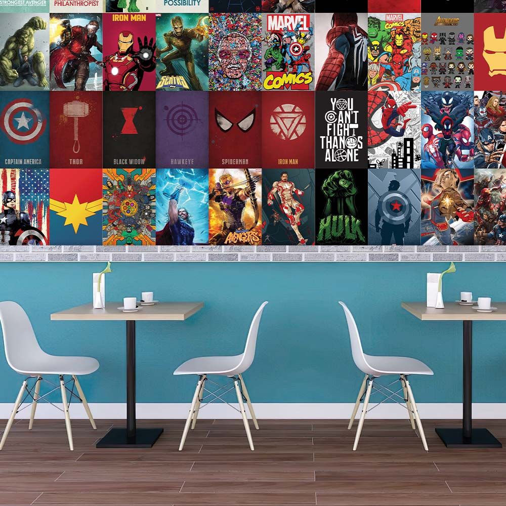 MARVEL AVENGER - Set 50 Poster A4 dán tường trang trí