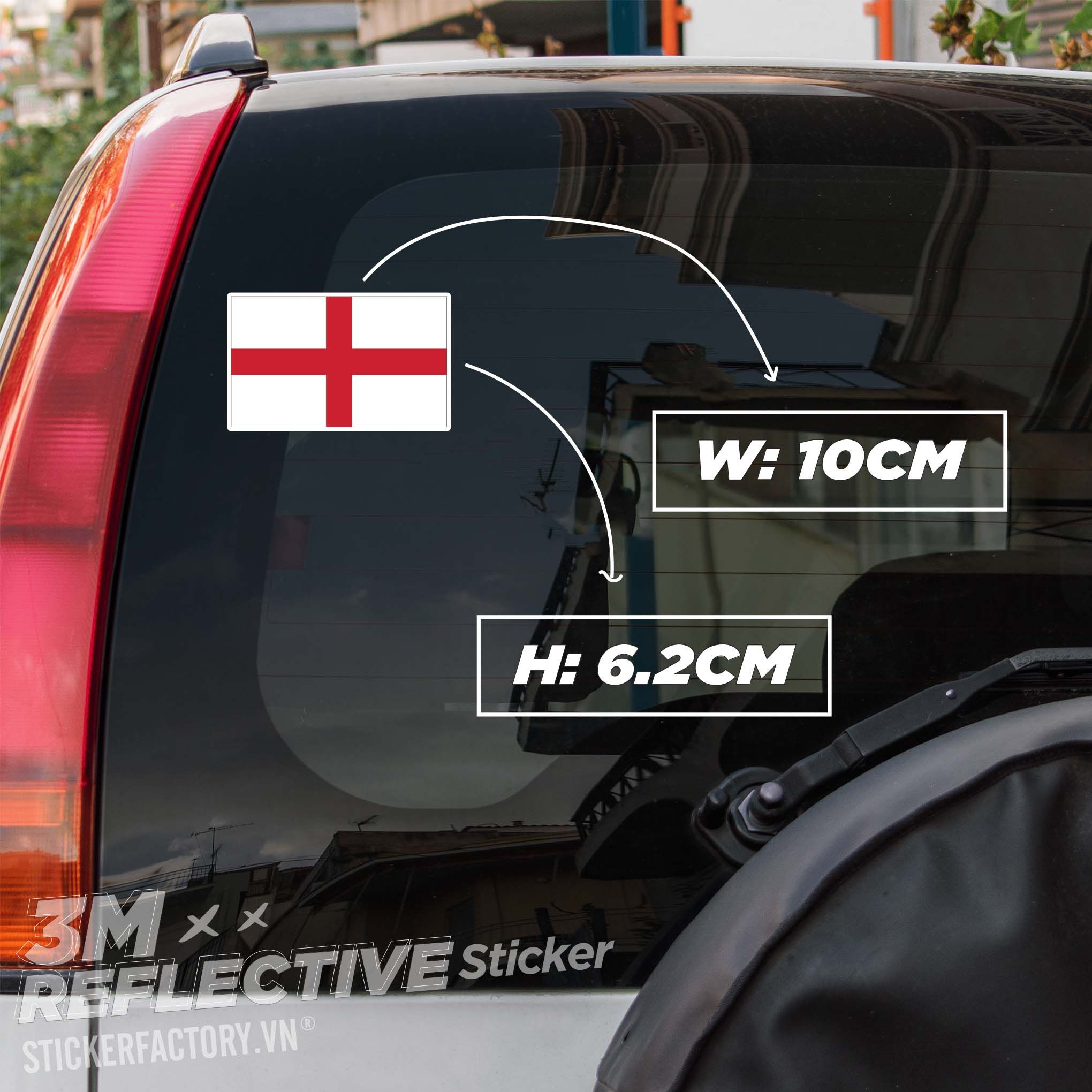 ENGLAND FLAG 3M - Reflective Sticker Die-cut