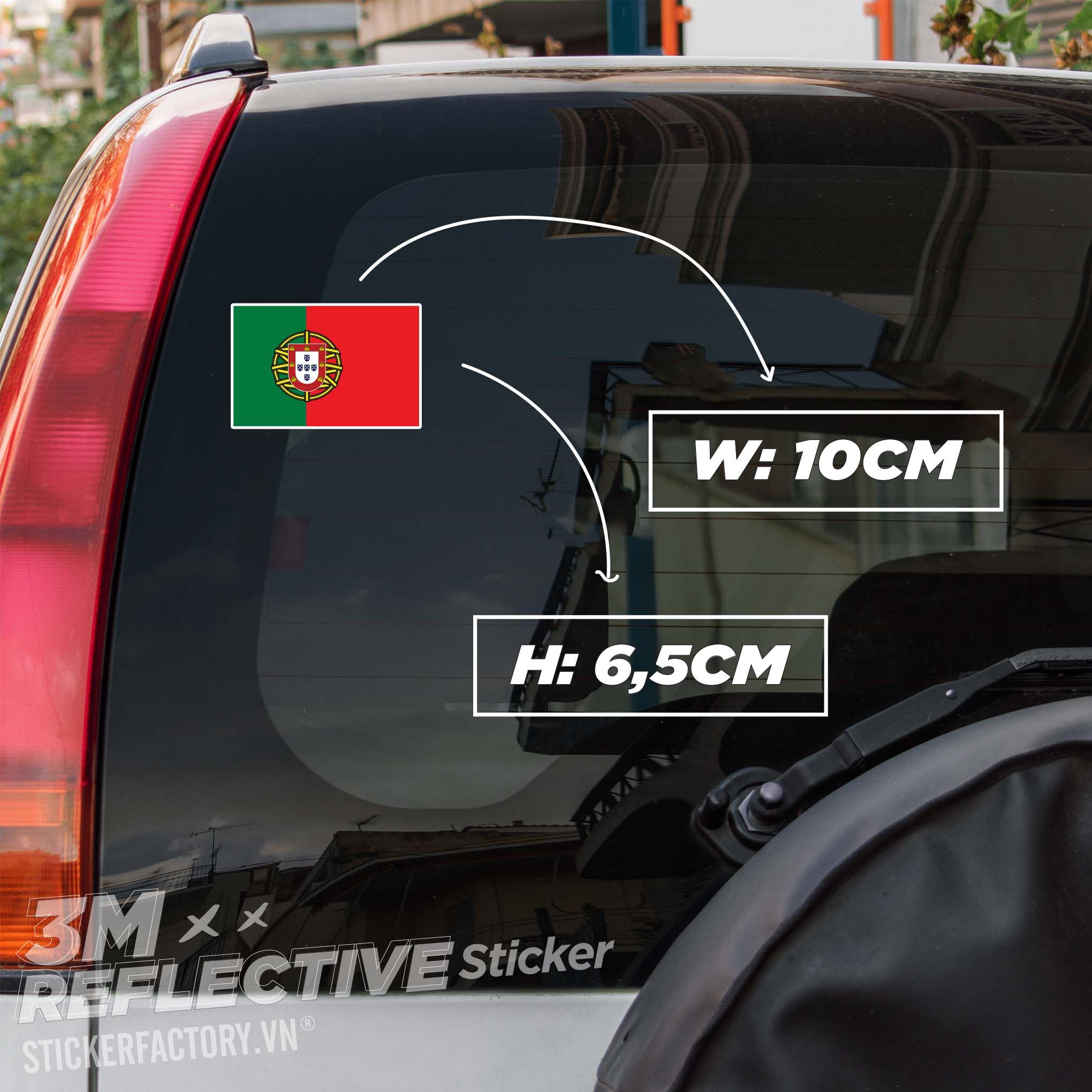 PORTUGAL FLAG 3M - Reflective Sticker Die-cut