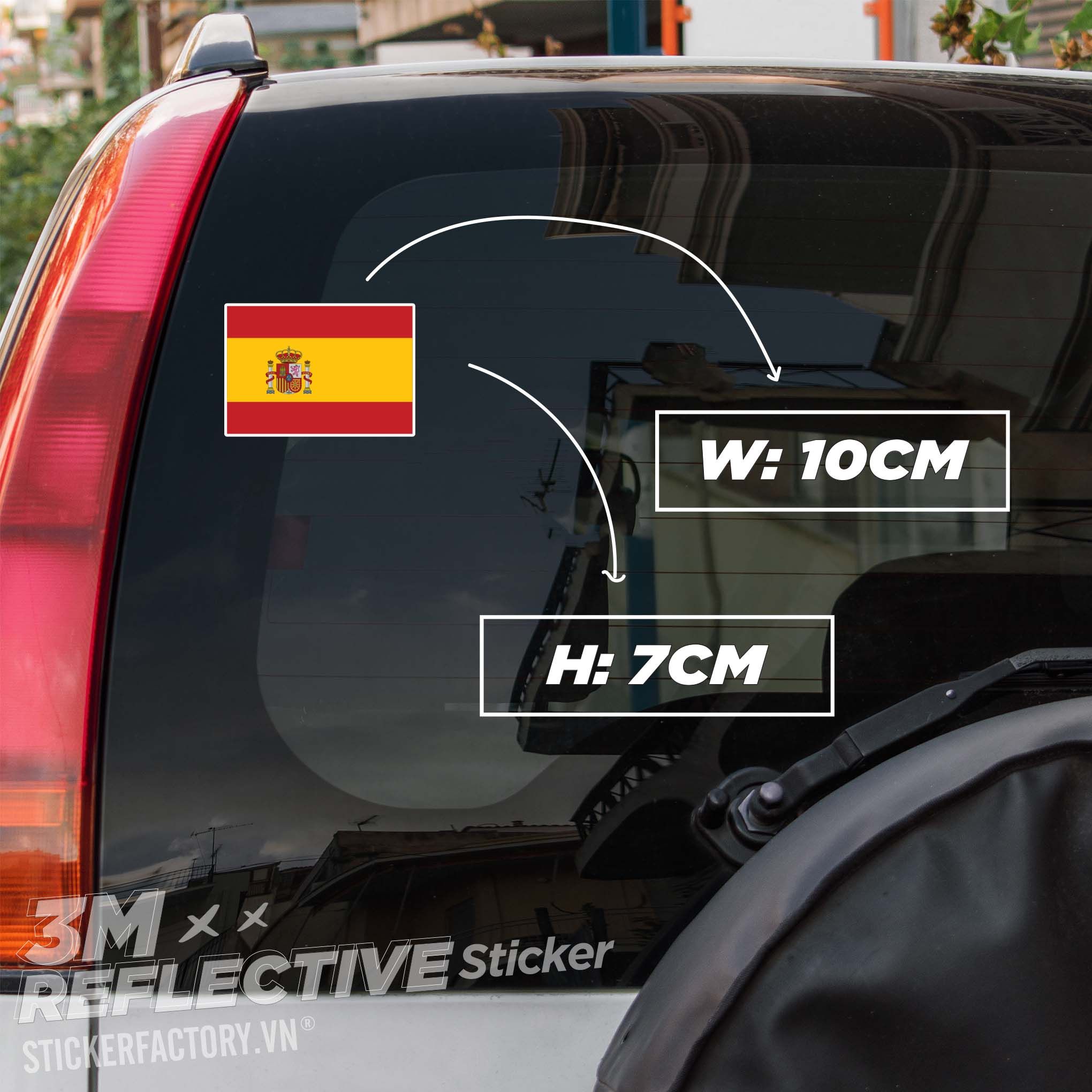 SPAIN FLAG 3M - Reflective Sticker Die-cut