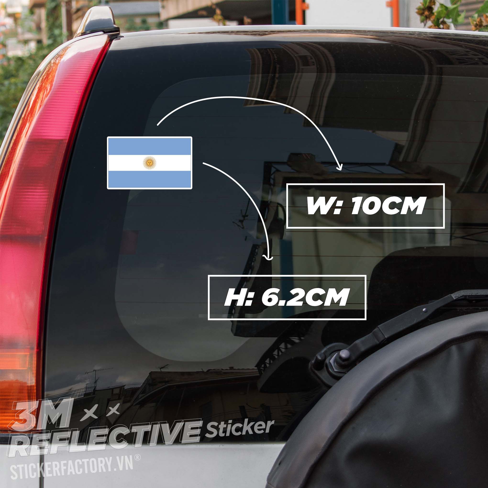 ARGENTINA FLAG 3M - Reflective Sticker Die-cut