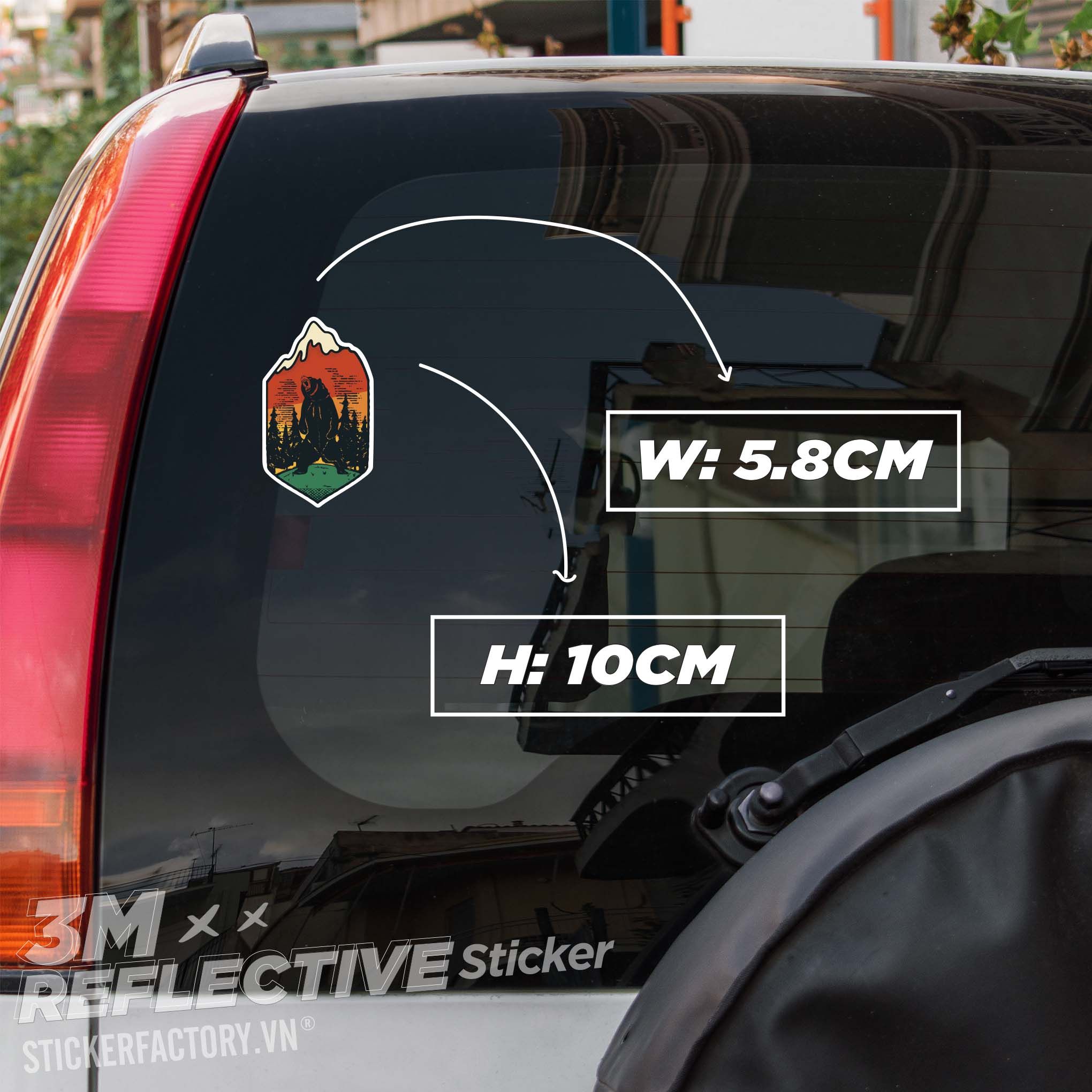 BEAR POWER 3M - Reflective Sticker Die-cut