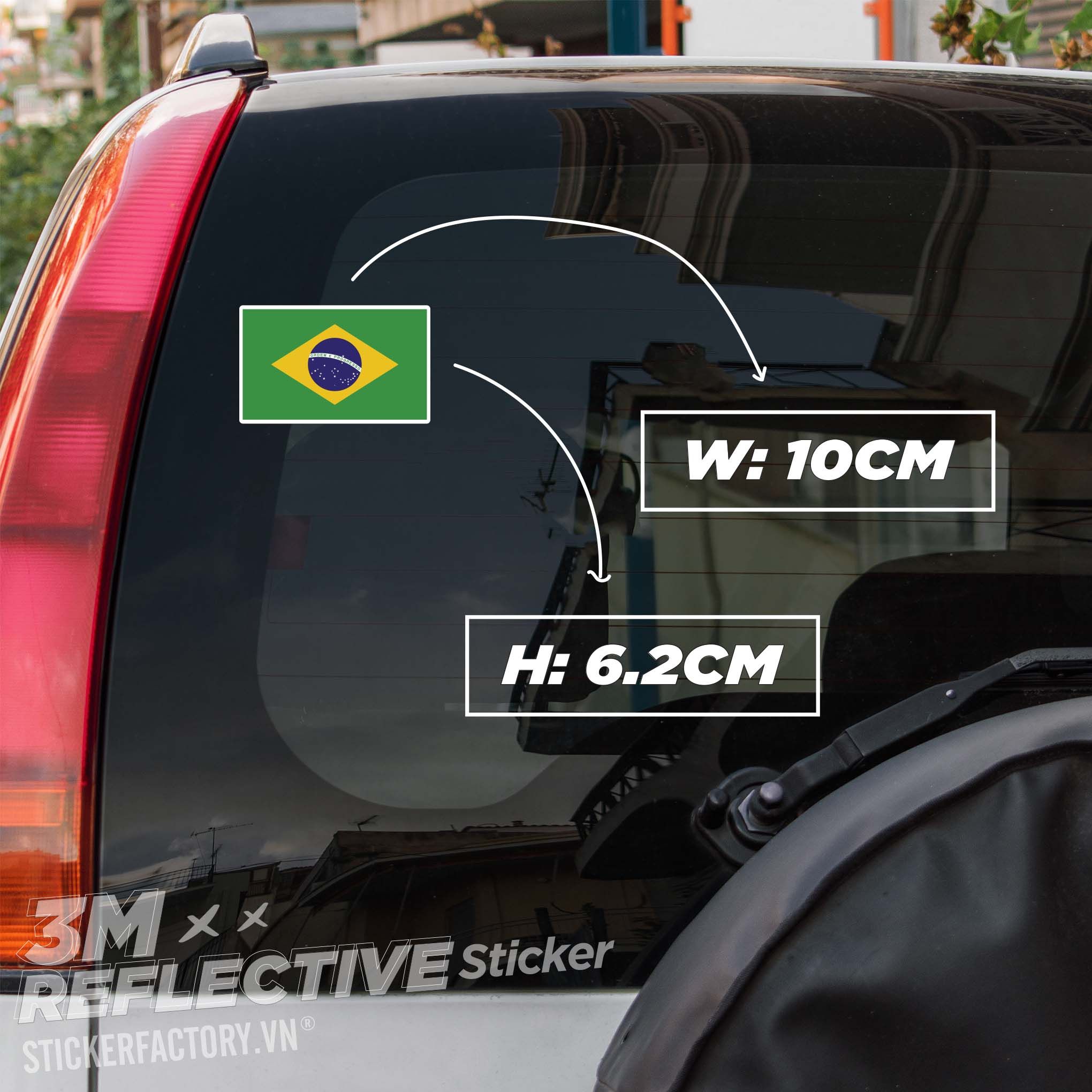 BRAZIL FLAG 3M - Reflective Sticker Die-cut