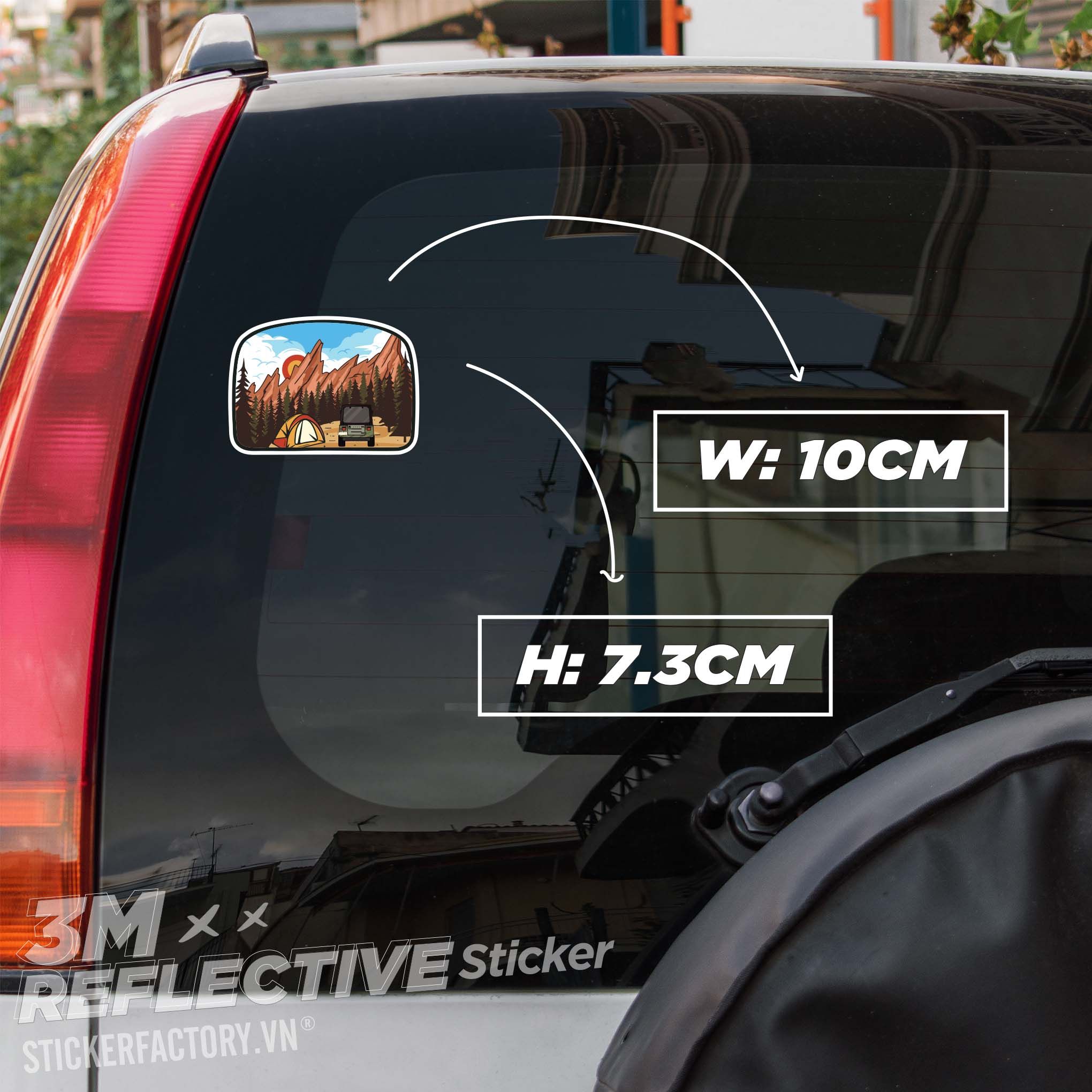 CAMPING ON THE MOUNTAIN 3M - Reflective Sticker Die-cut