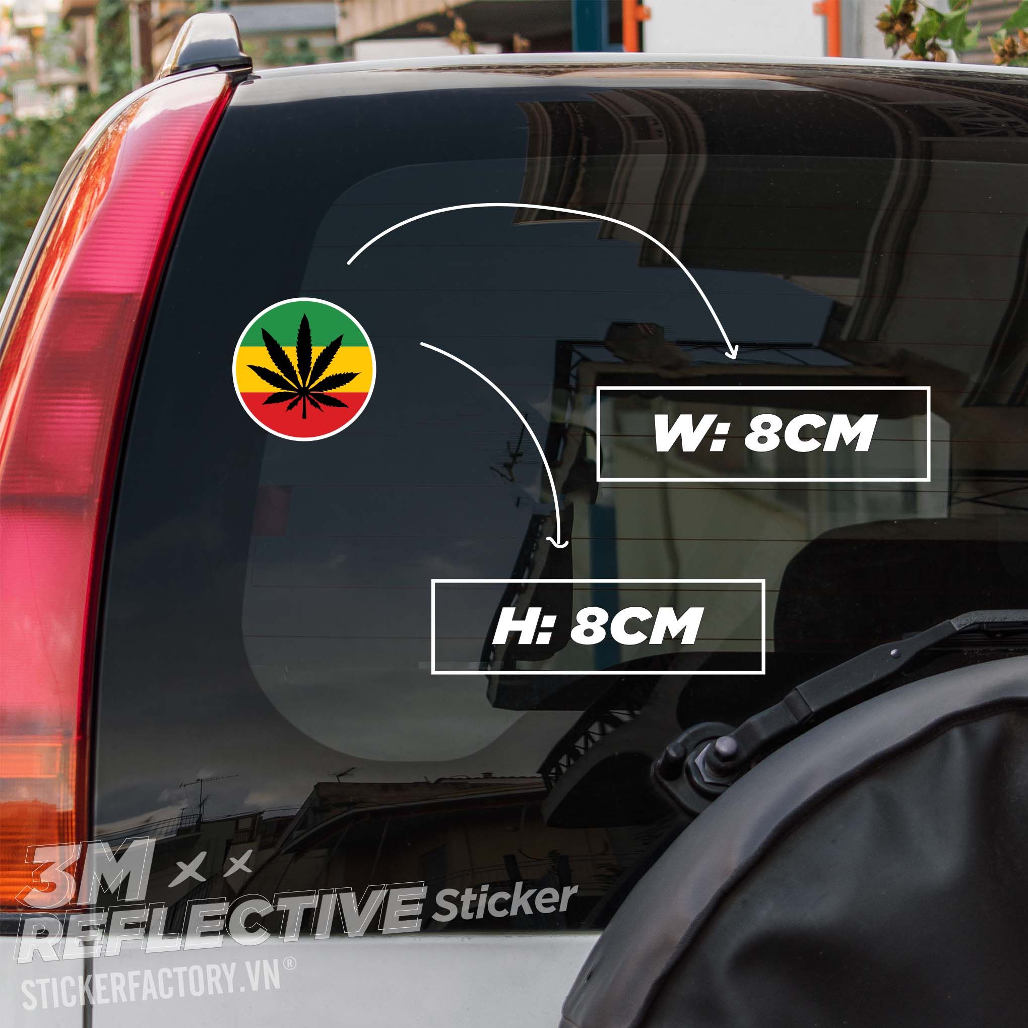 CANNABIS LOGO 3M - Reflective Sticker Die-cut