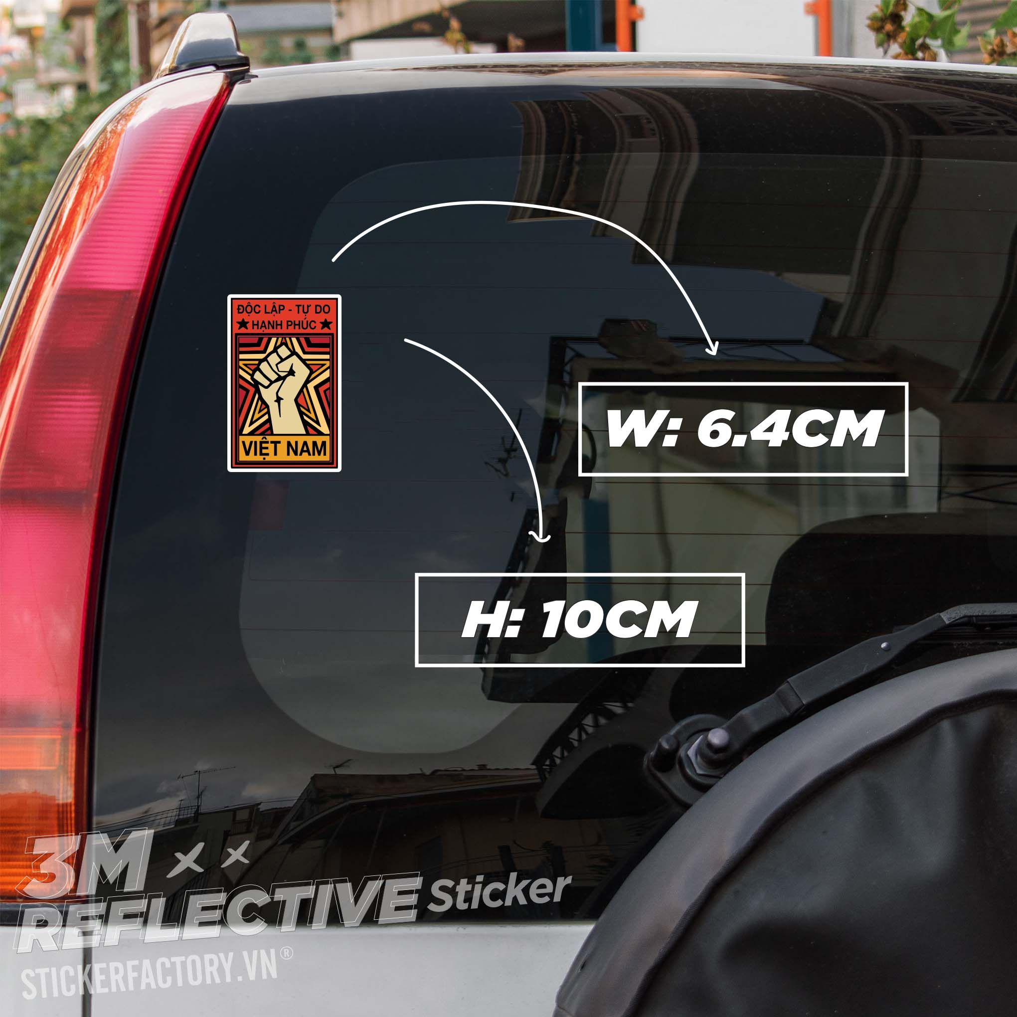 ĐỘC LẬP TỰ DO HẠNH PHÚC 3M - Reflective Sticker Die-cut