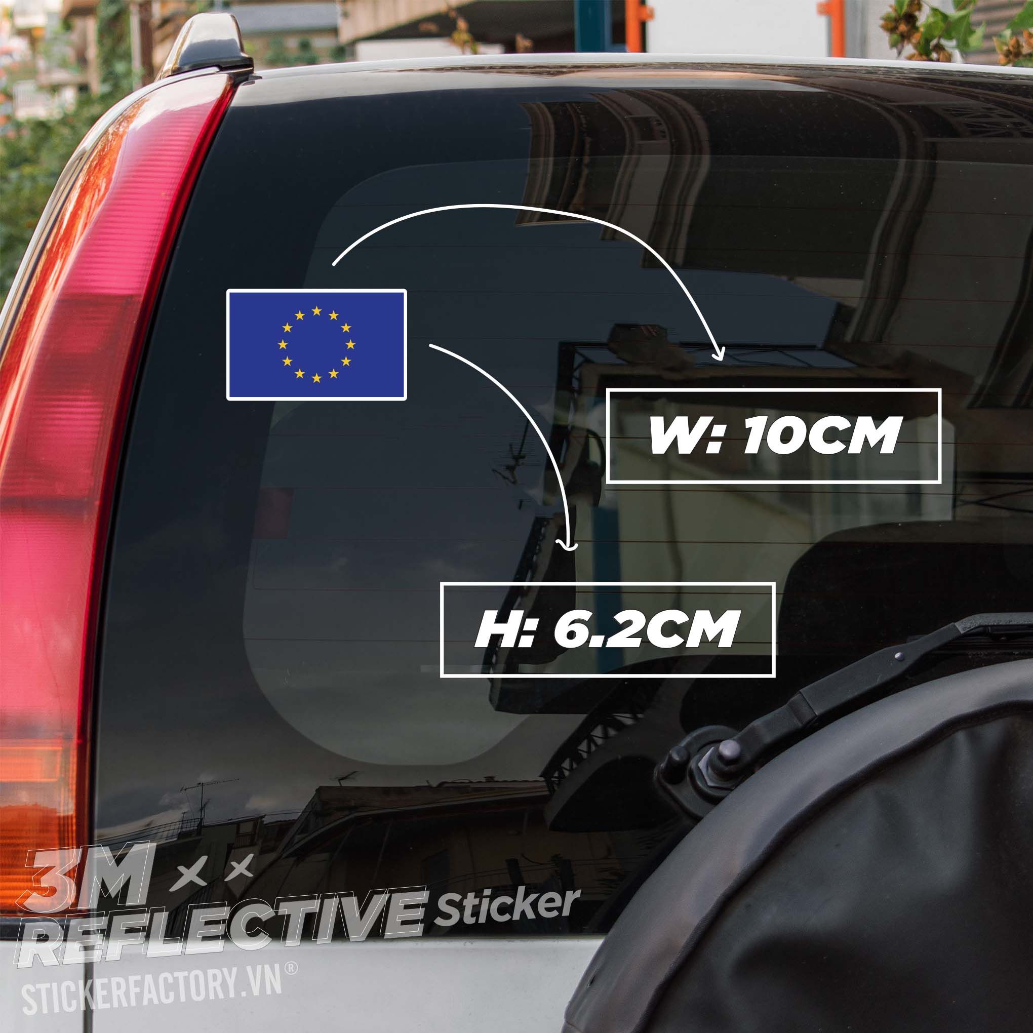 EUROPEAN FLAG 3M - Reflective Sticker Die-cut