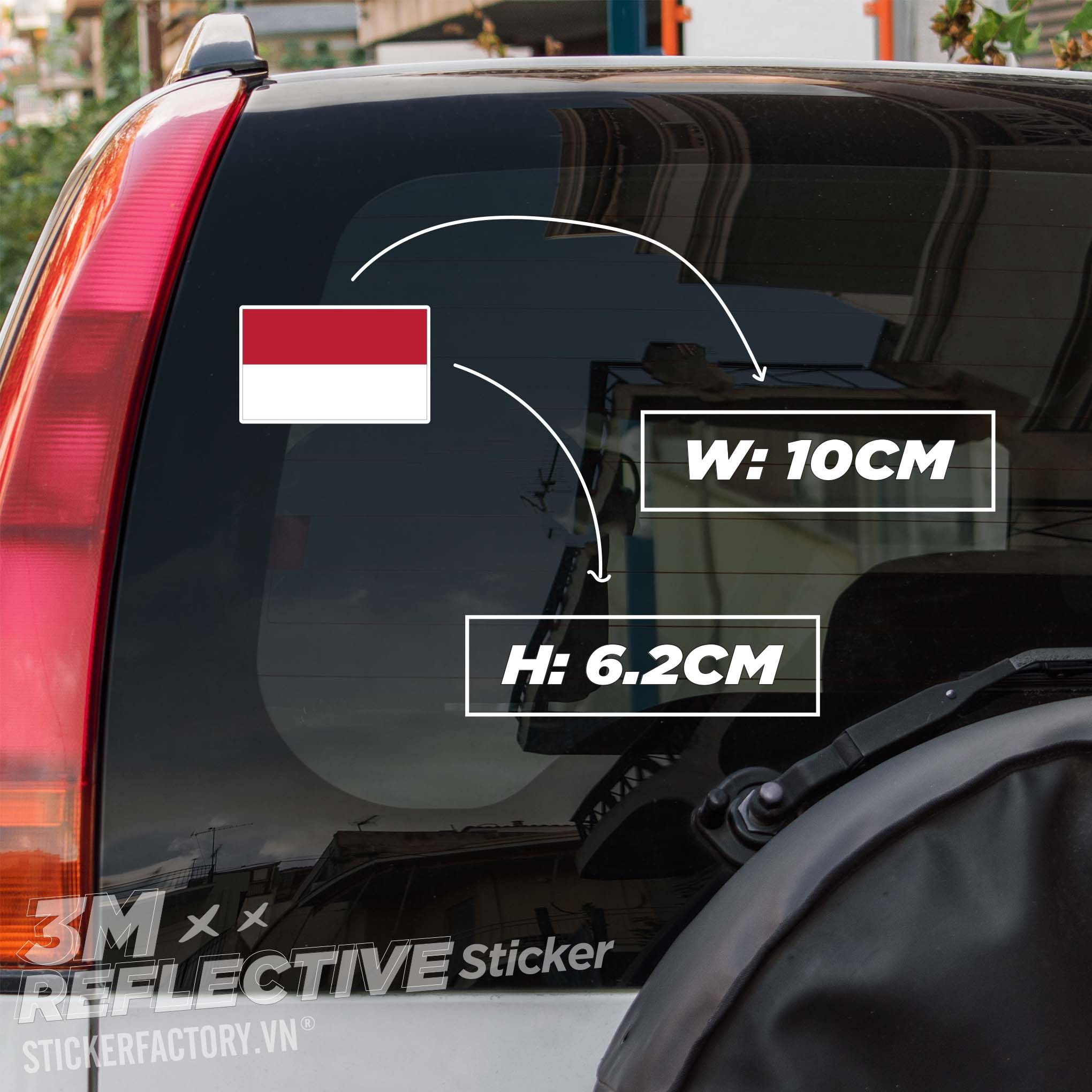 INDONESIA FLAG 3M - Reflective Sticker Die-cut