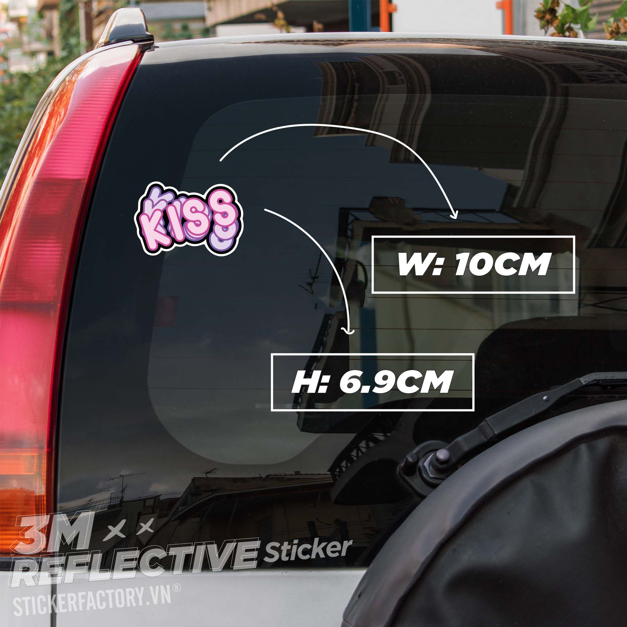 KISS TYPOGRAPHY 3M - Reflective Sticker Die-cut