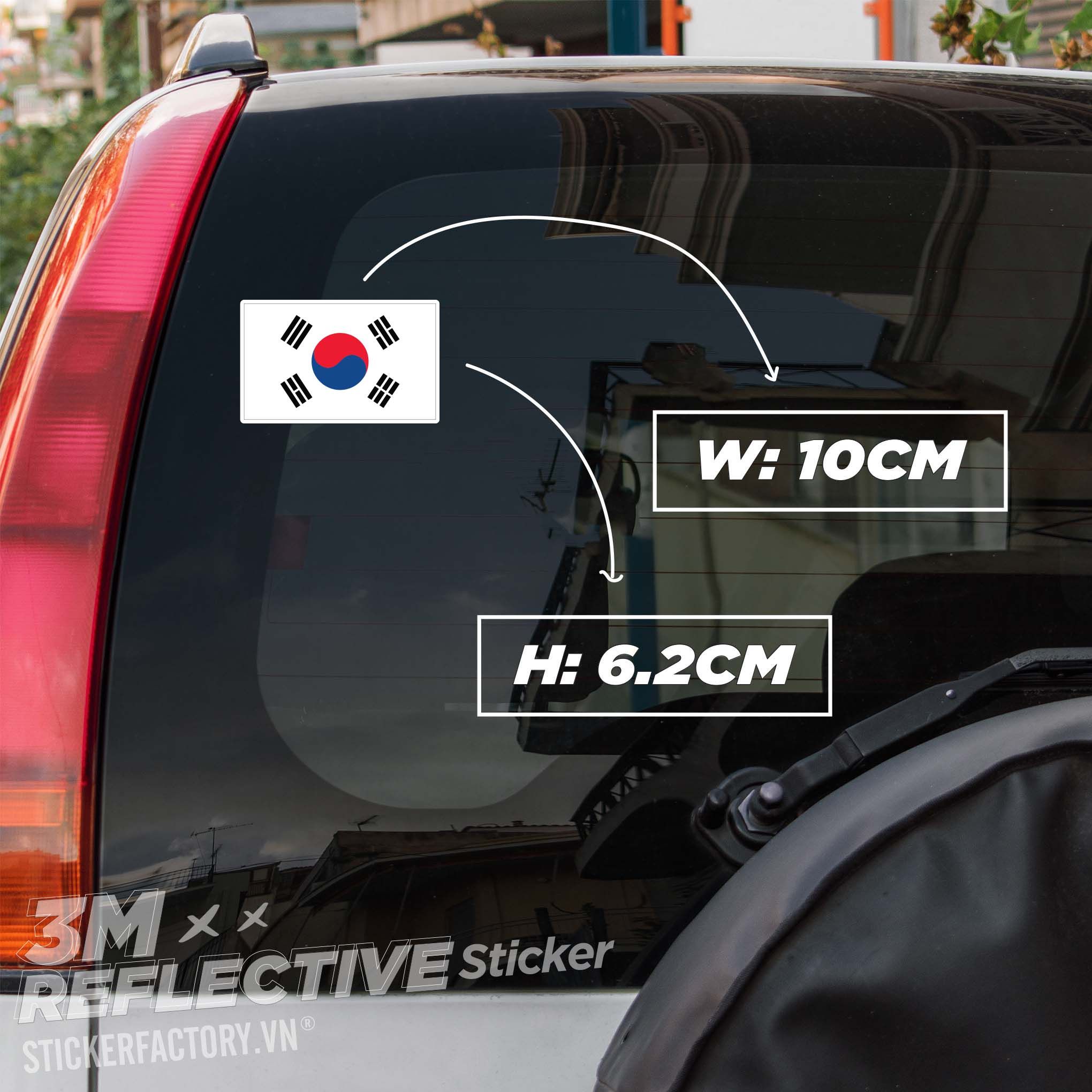 KOREAN FLAG 3M - Reflective Sticker Die-cut