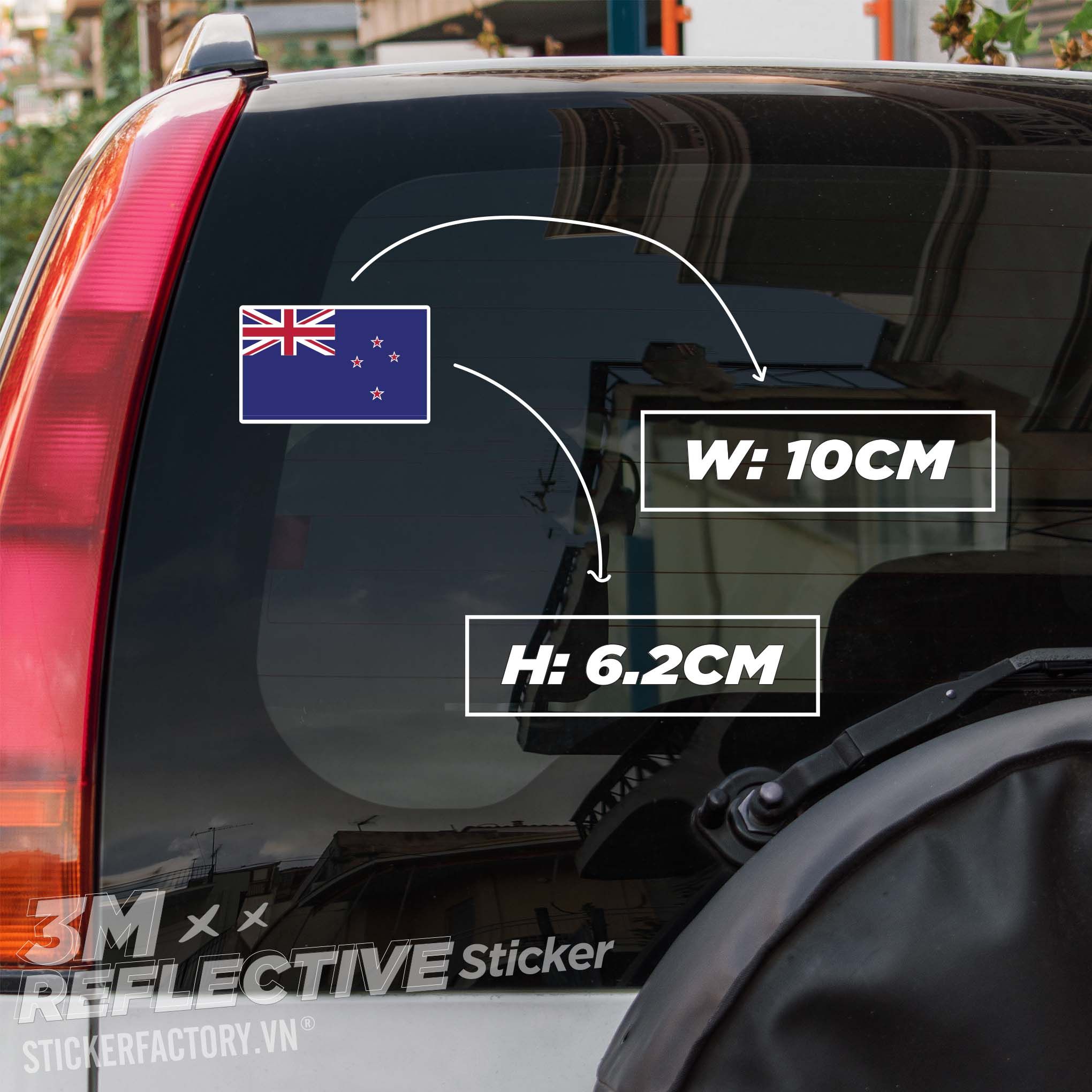 NEW ZEALAND FLAG 3M - Reflective Sticker Die-cut