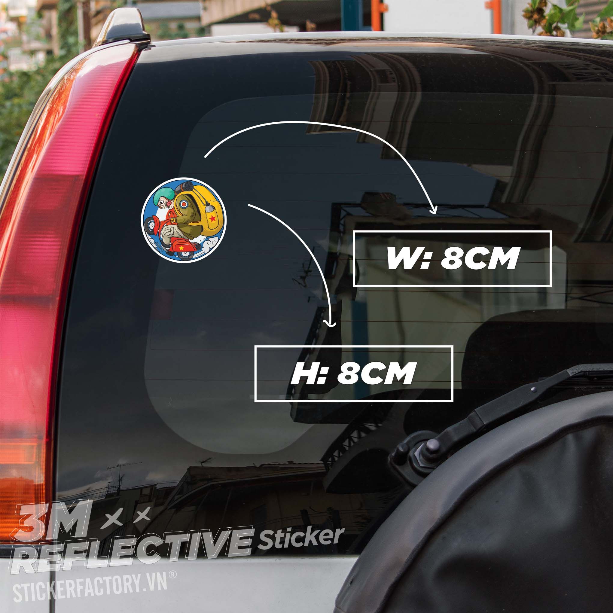 RIDING CLASSIC SCOOTER TOURING BAGPACK 3M - Reflective Sticker Die-cut