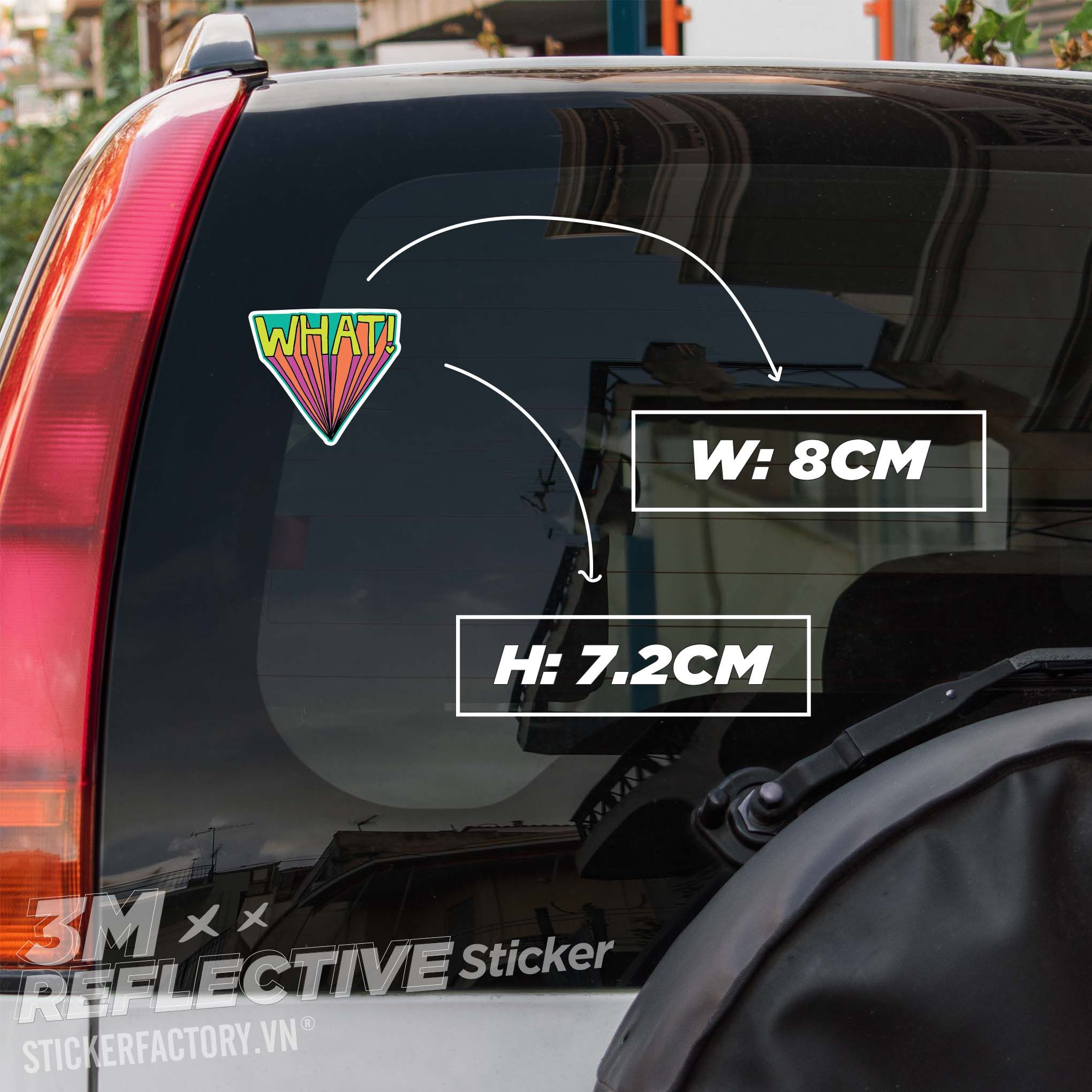 WHAT 3M - Reflective Sticker Die-cut