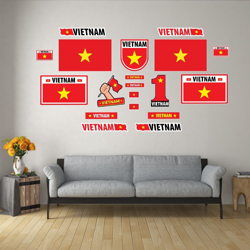 FLAG OF VIETNAM - Decoration Sticker