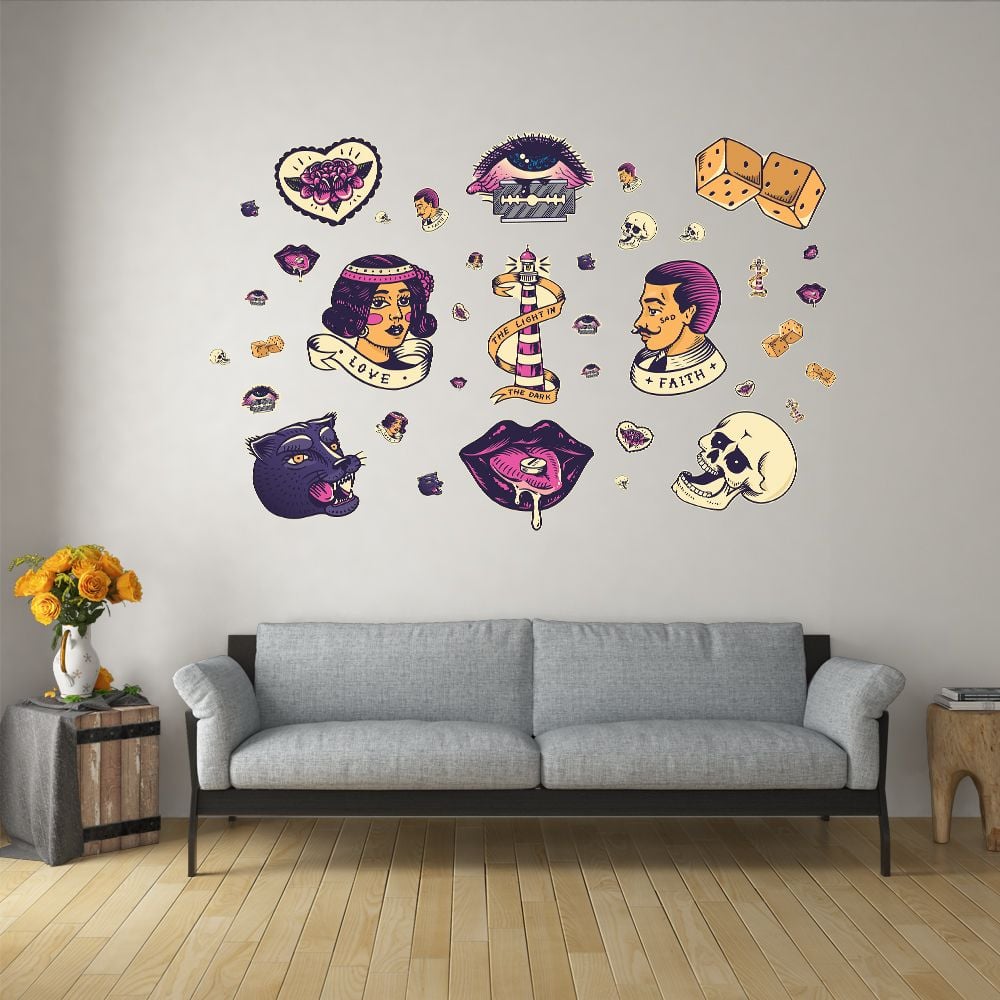 TATTOO OLD SCHOOL 04 - Decoration Sticker