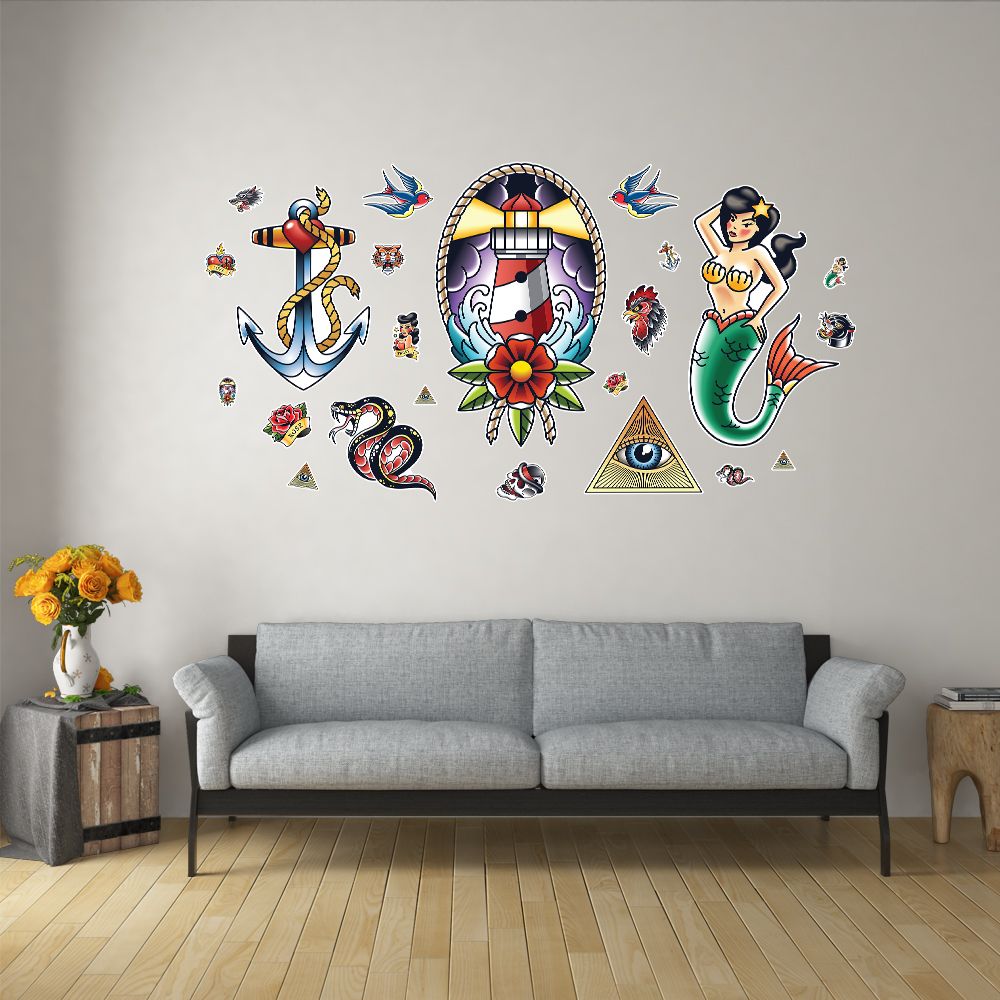 TATTOO OLD SCHOOL 06 - Decoration Sticker