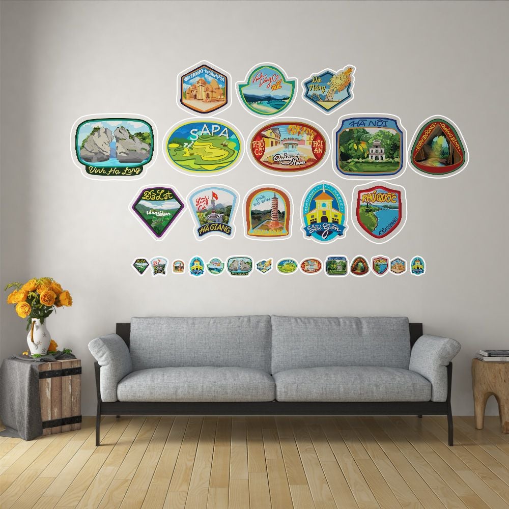 VIETNAM TOURIST PLACES - Decoration Sticker