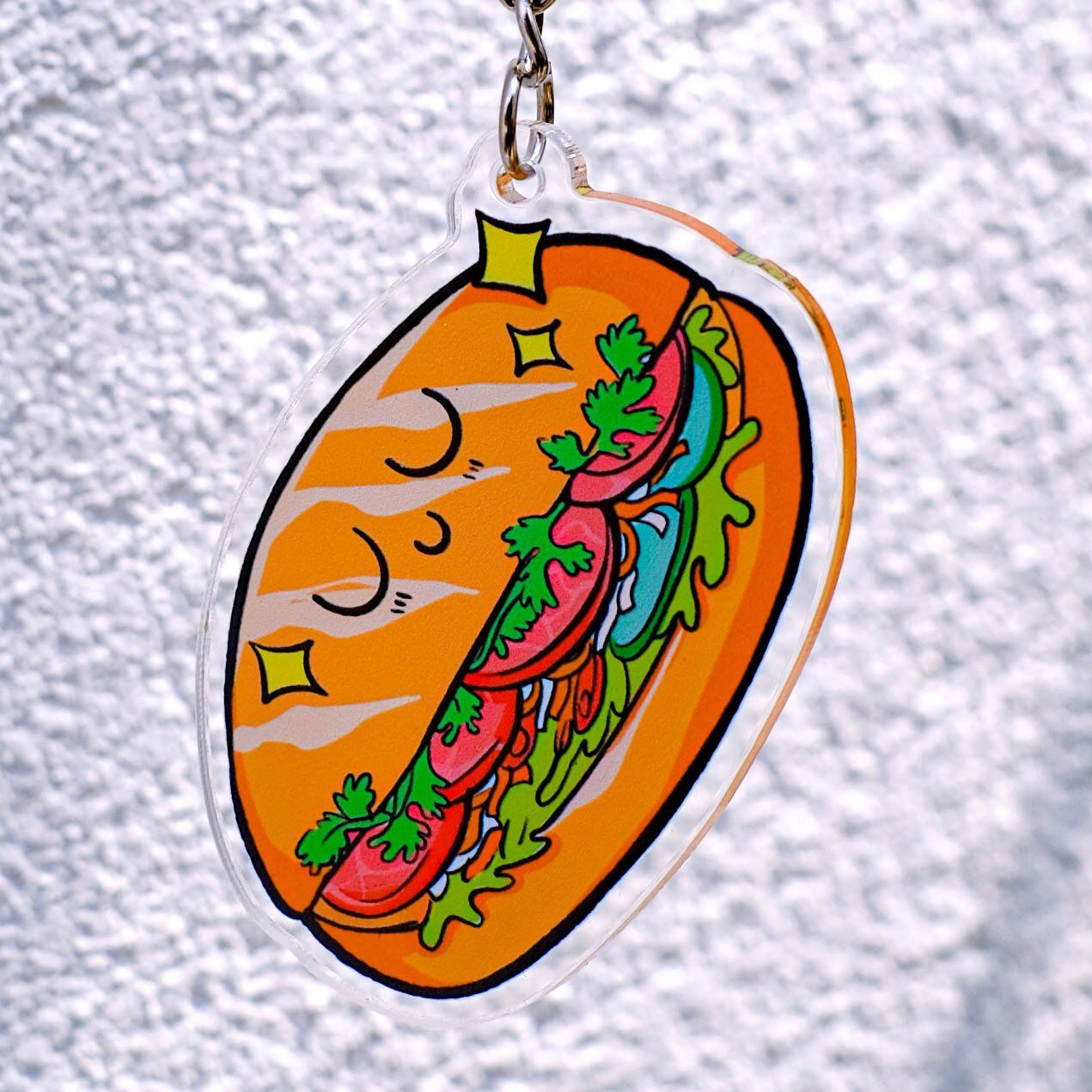 KC0018 Bánh Mì Cute - Móc khóa Acrylic
