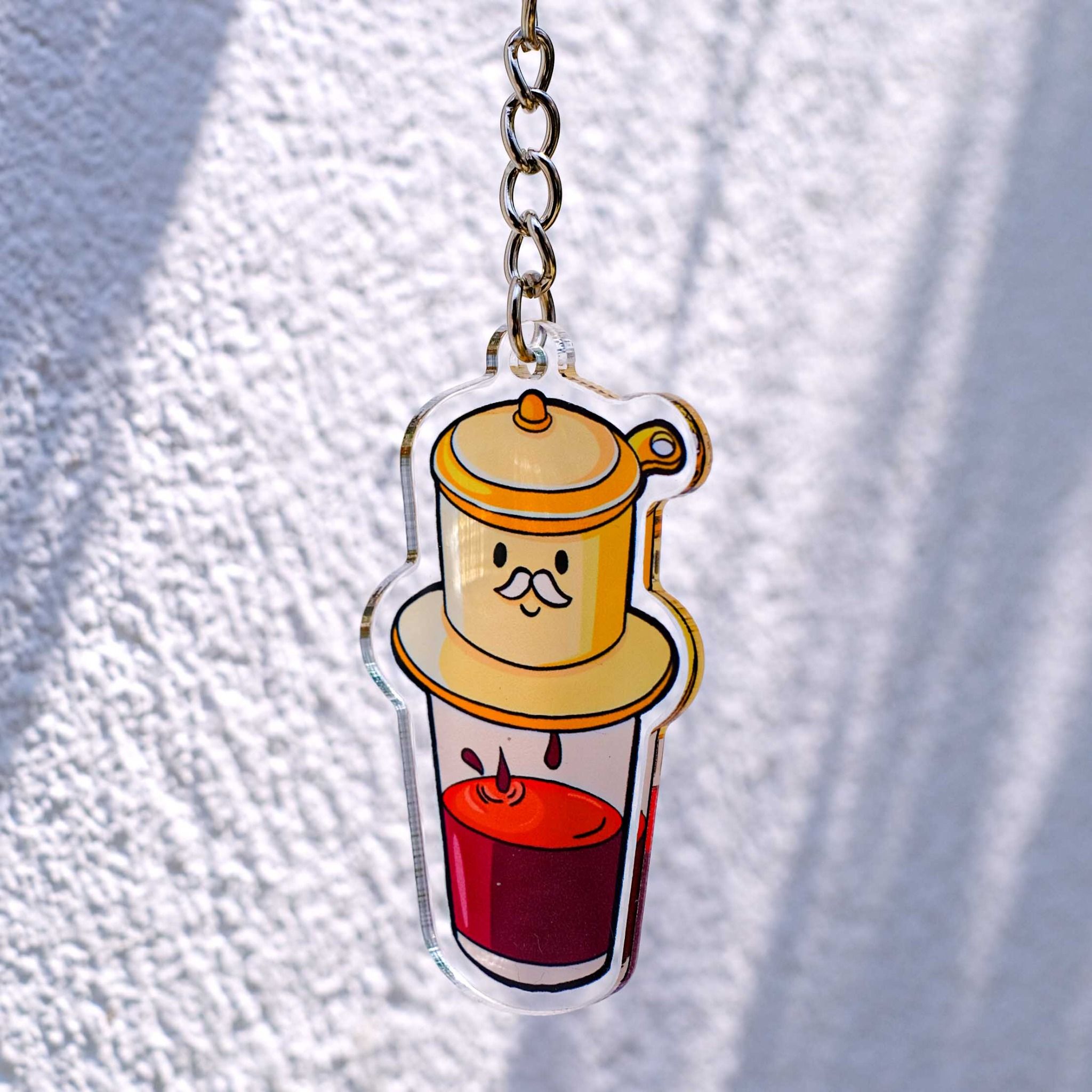 KC0016 Cà Phê Đen Cute - Móc khóa Acrylic