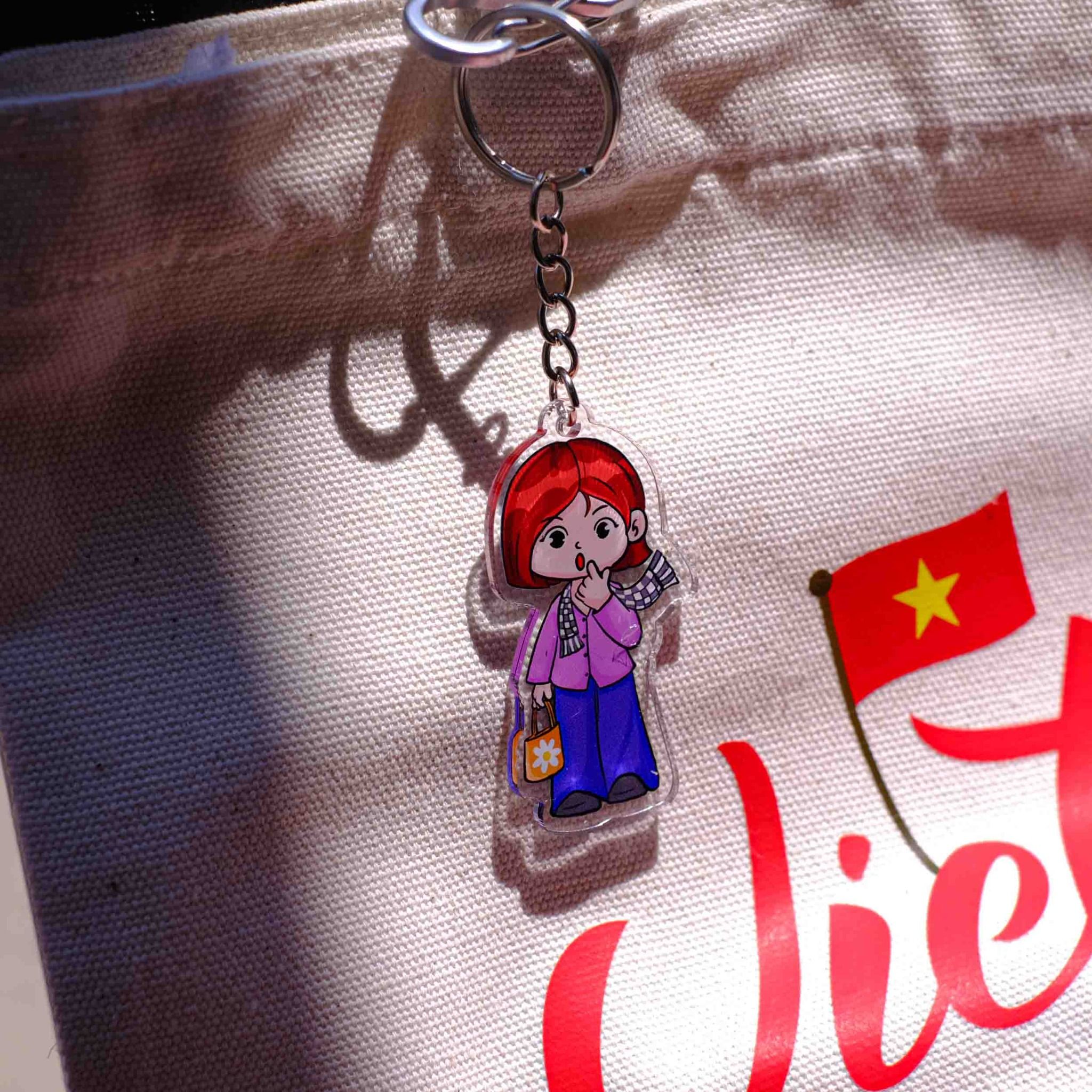 KC0008 Cô Gái Áo Bà Ba - Móc khóa Acrylic