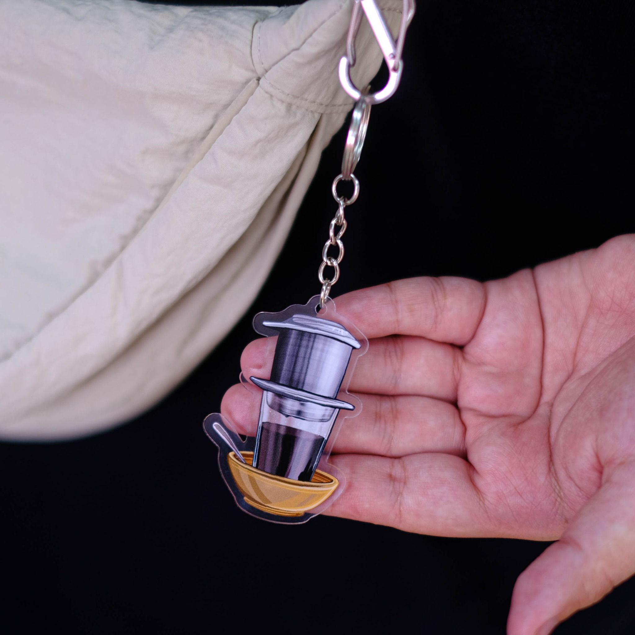 KC0014 Ly Cà Phê Pha Phin - Móc khóa Acrylic