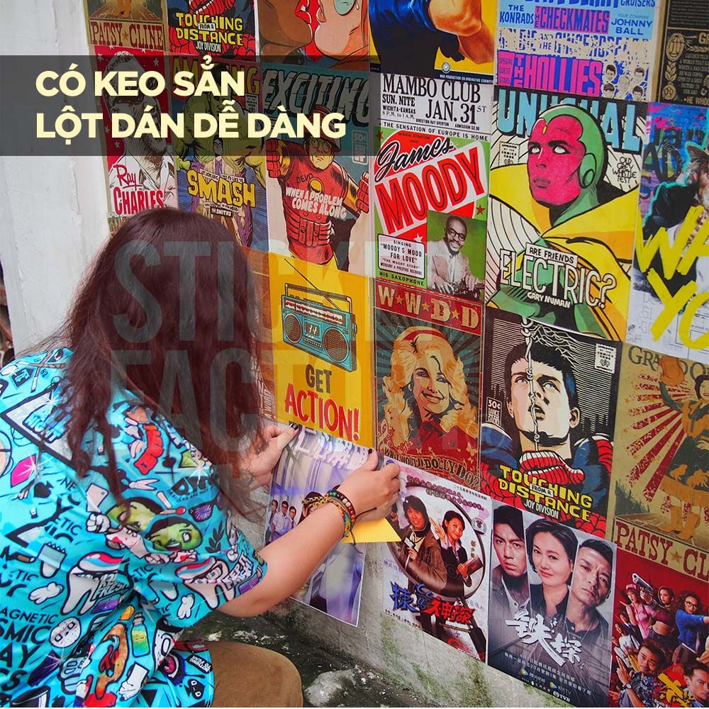 DORAEMON - Set 50 Poster A4 dán tường trang trí