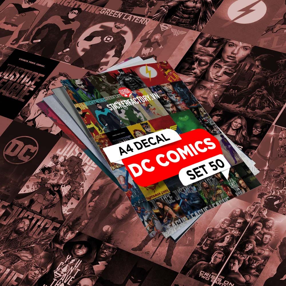 DC COMICS - Set 50 Poster A4 dán tường trang trí