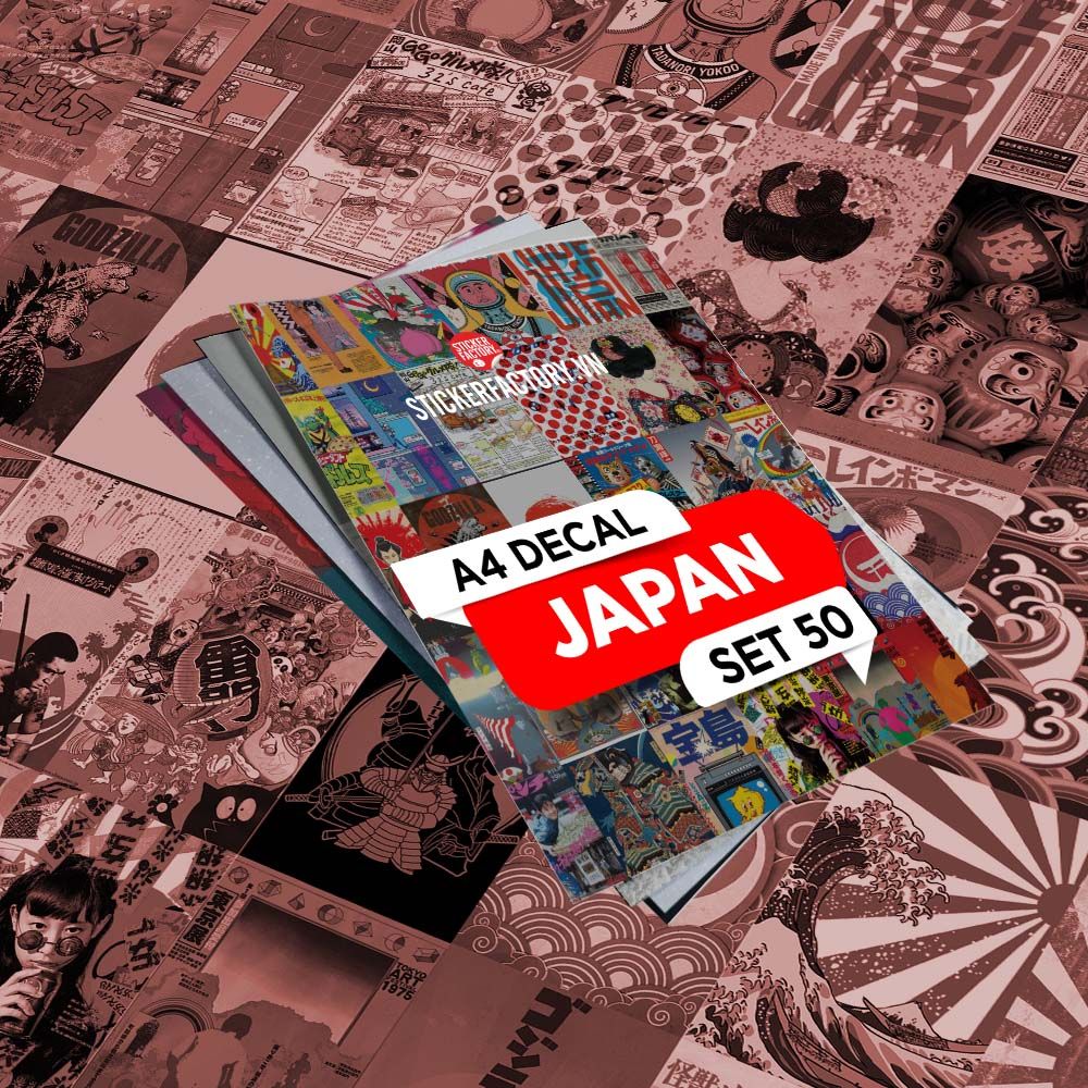 JAPAN -  Set 50 Poster A4 dán tường trang trí
