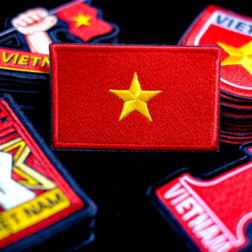 PATCH003 VIETNAM FLAG - Patch vải thêu ủi chuyển nhiệt