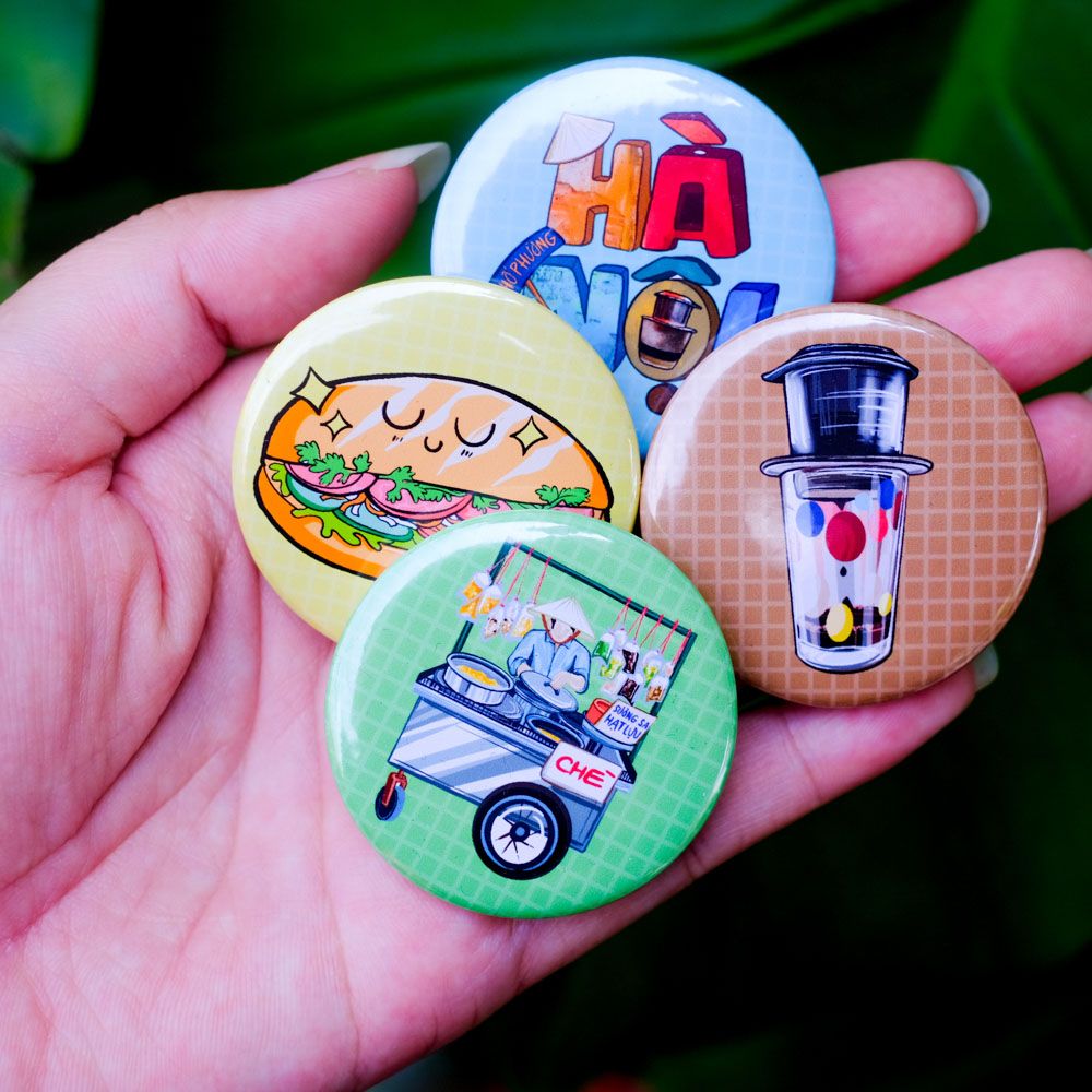 BUTT005 Đà Lạt - Set 3 Button Pin - Huy hiệu nhựa tròn