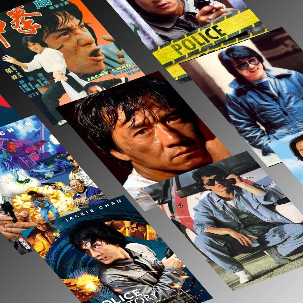 JACKIE CHAN THÀNH LONG  - Set 50 Poster A4 dán tường trang trí