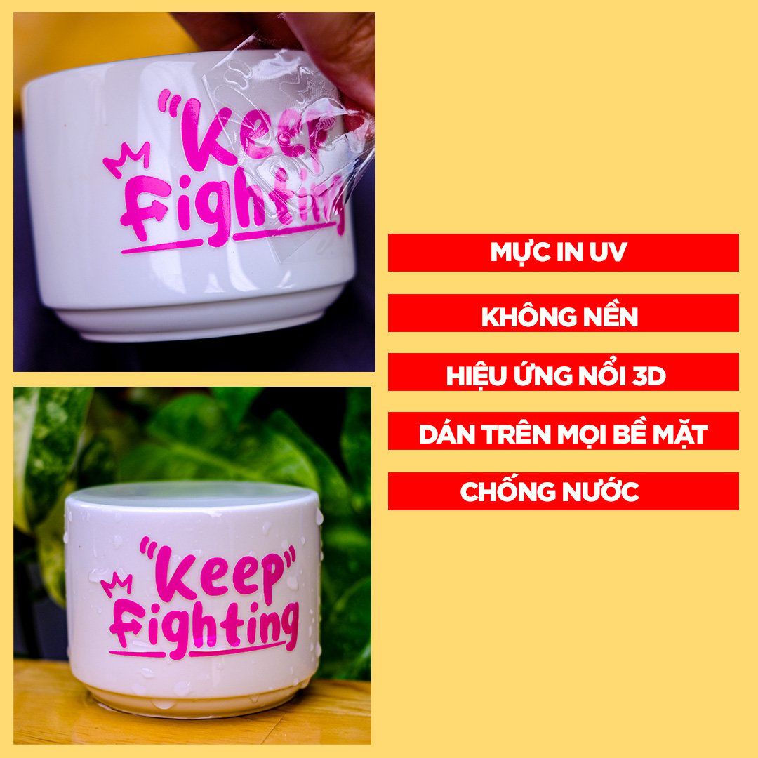 DTF0005  Sticker UV DTF nổi 3D không nền