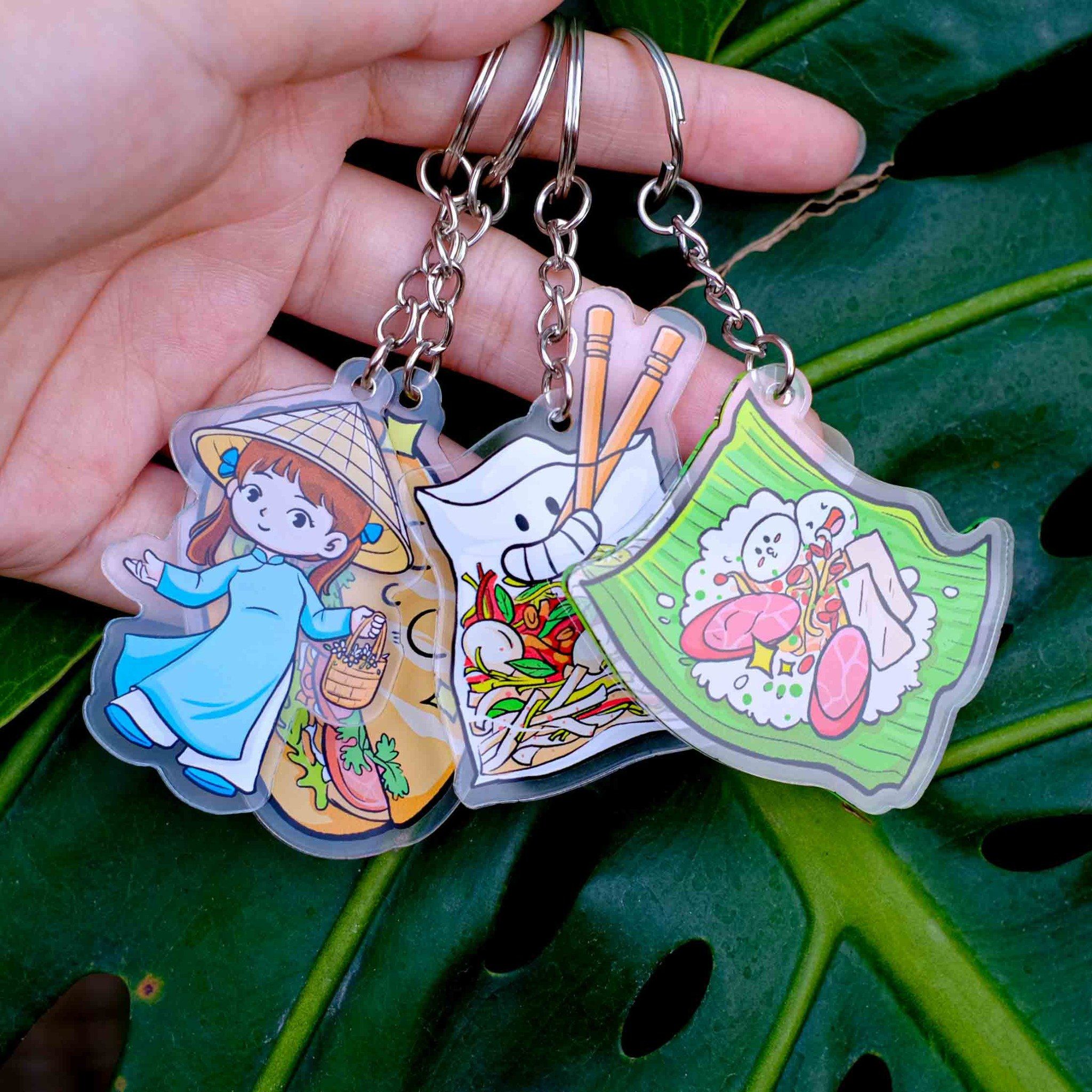 KC0015 Cà Phê Bánh Mì Vỉa Hè - Móc khóa Acrylic