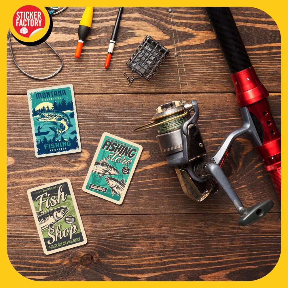 Fishing - Set 100 Sticker hình dán