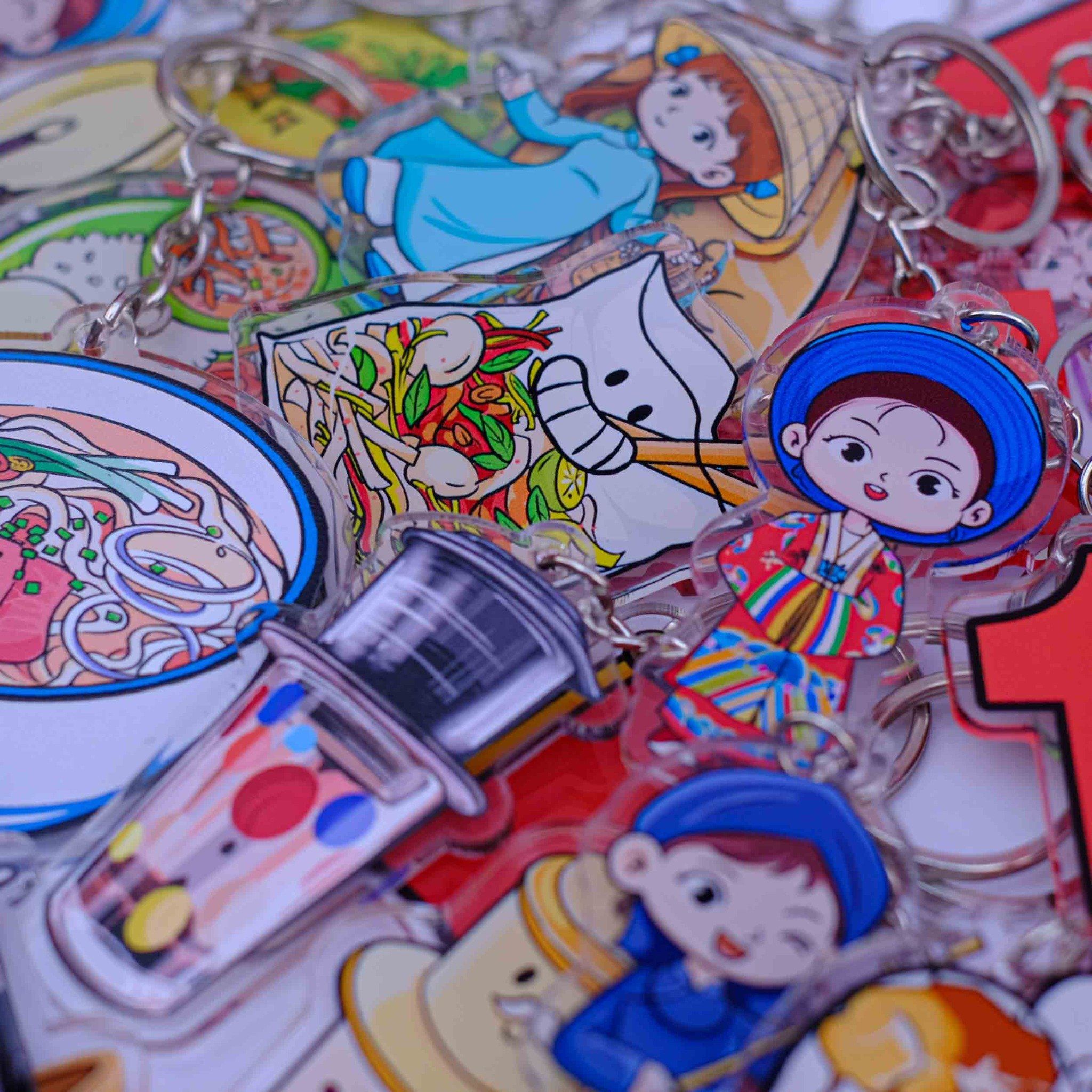 KC0015 Cà Phê Bánh Mì Vỉa Hè - Móc khóa Acrylic