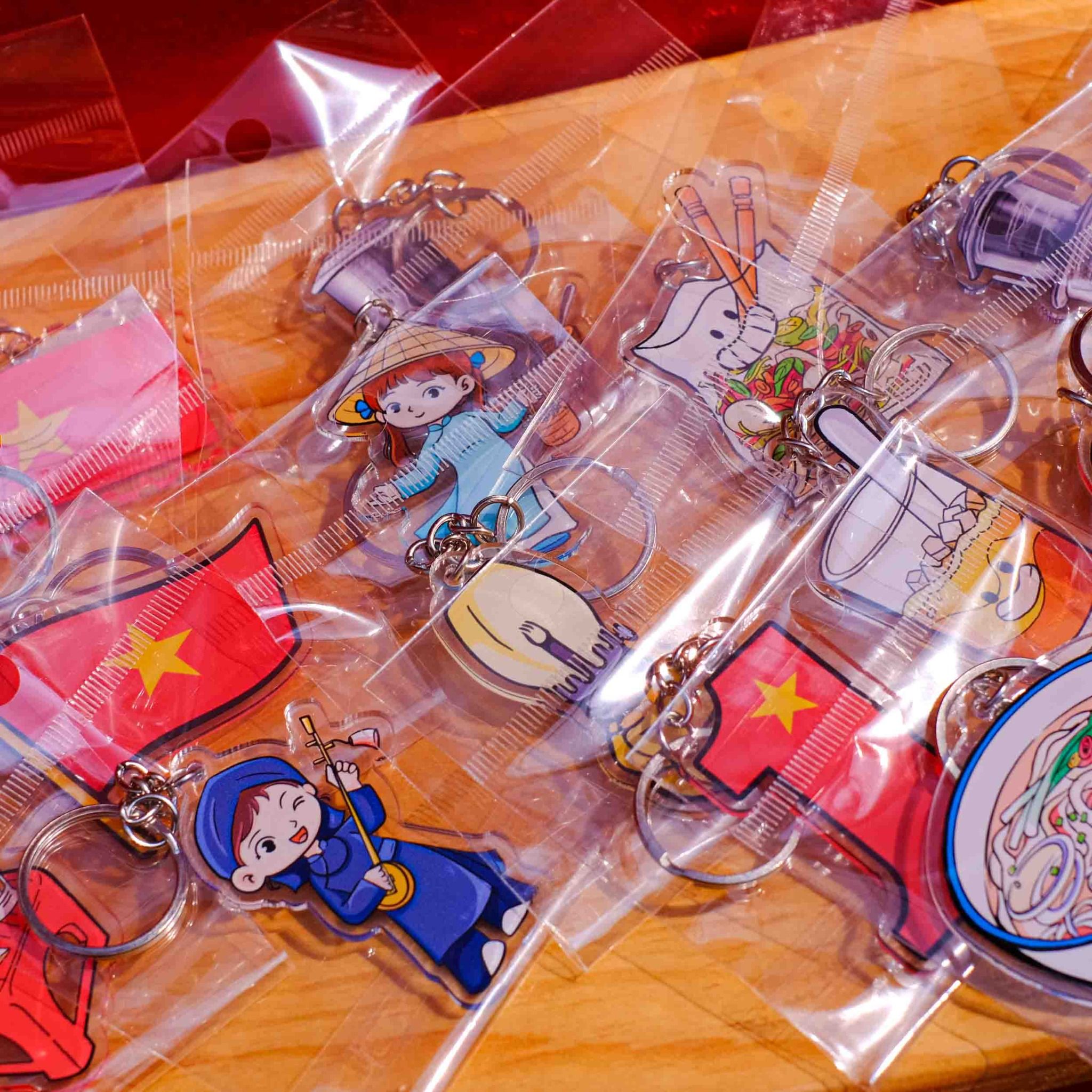 KC0015 Cà Phê Bánh Mì Vỉa Hè - Móc khóa Acrylic