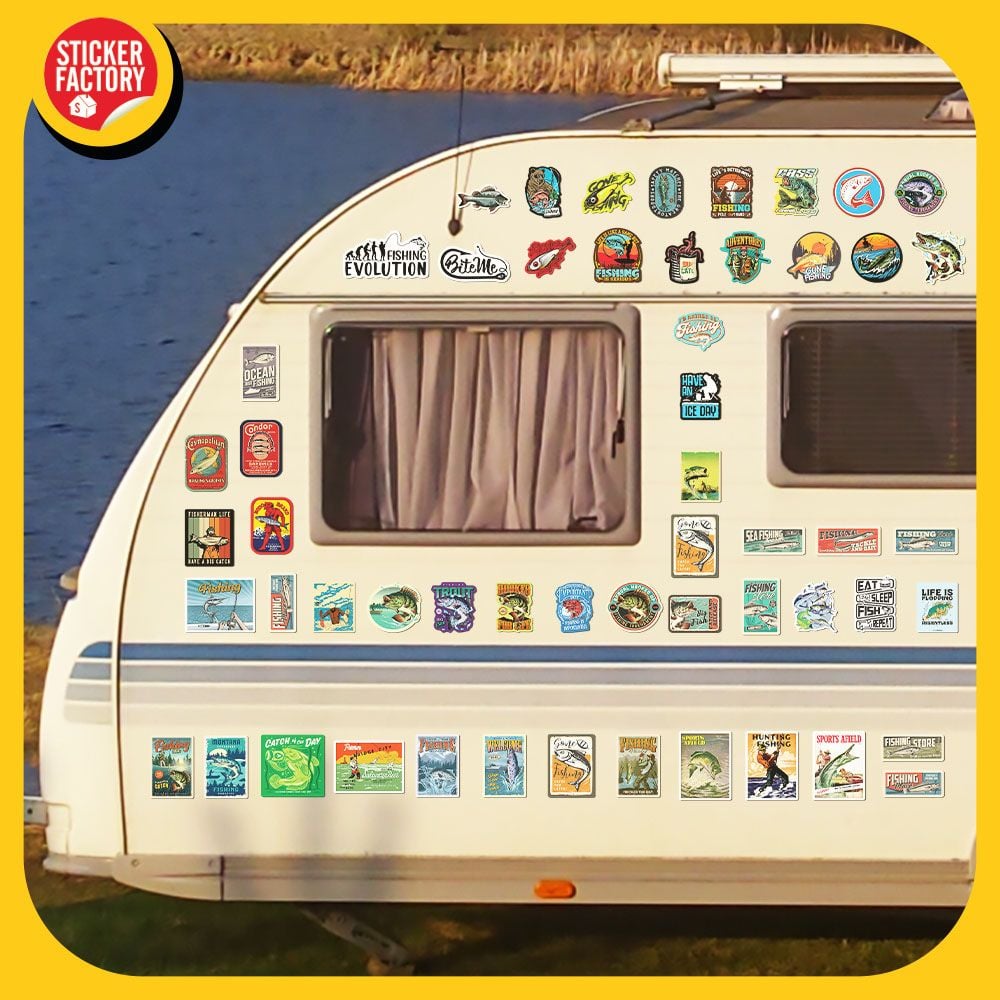 Fishing - Set 100 Sticker hình dán