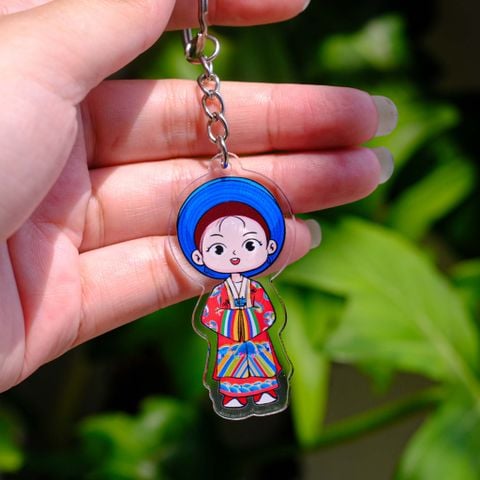  KC0007 Cô Gái Áo Nhật Bình - Móc khóa Acrylic 