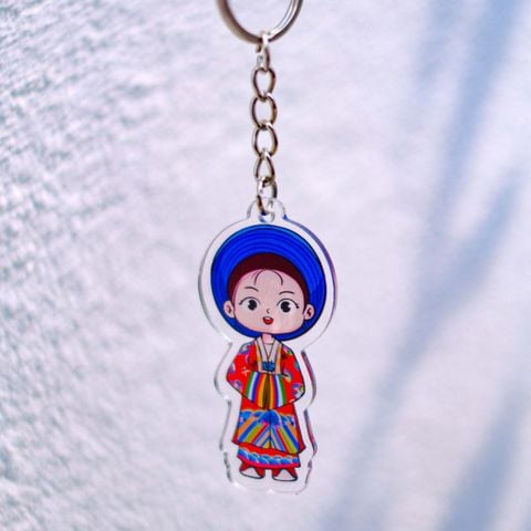  KC0007 Cô Gái Áo Nhật Bình - Móc khóa Acrylic 