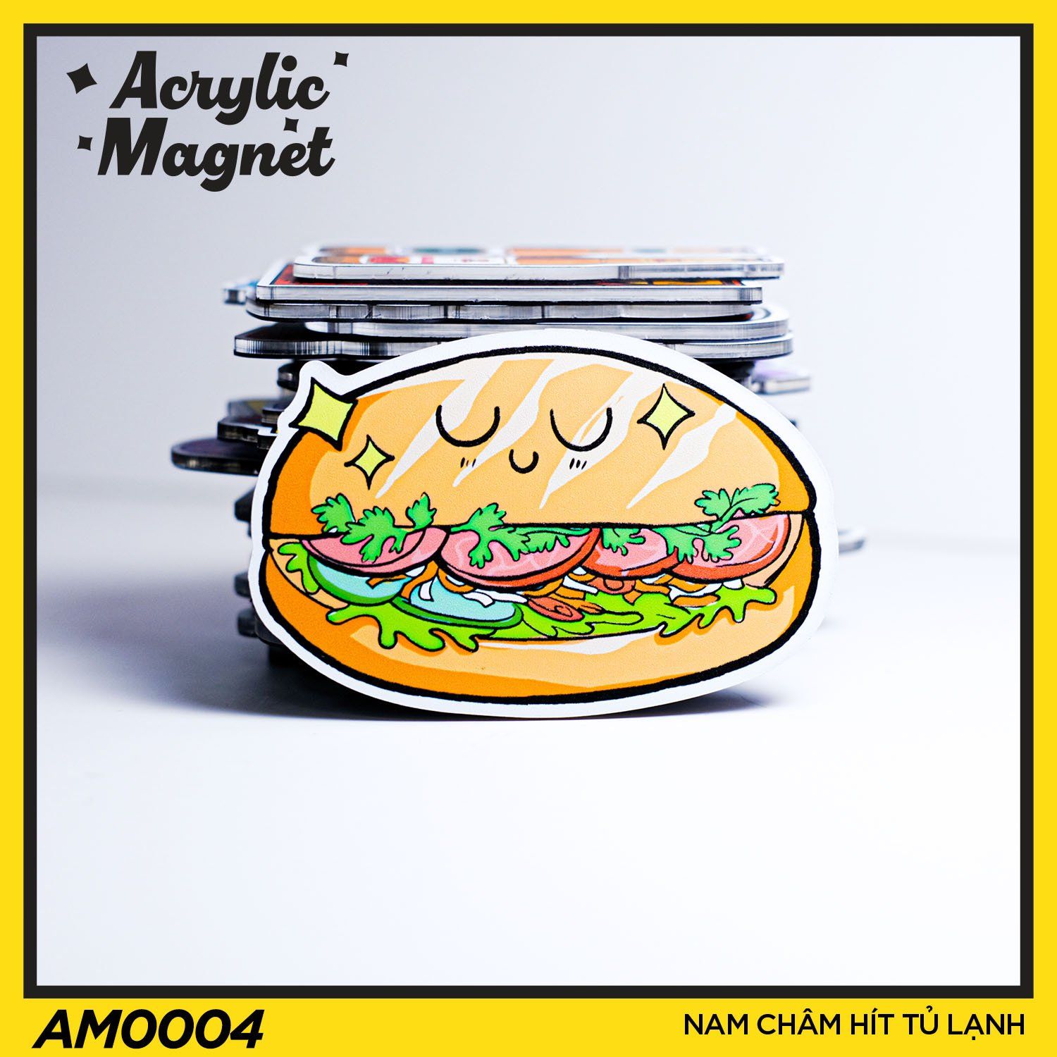 AM0004 Ổ Bánh Mì - Nam châm hít tủ lạnh Acrylic Magnet