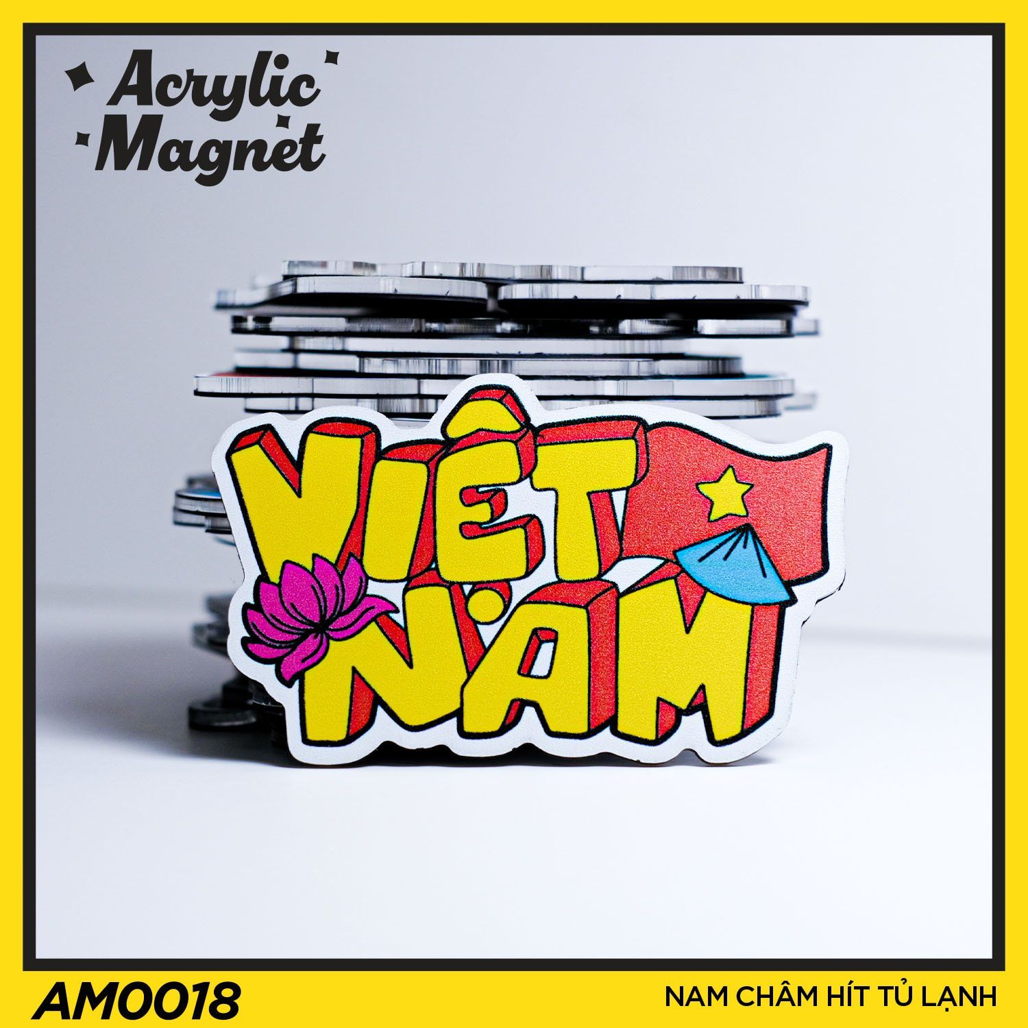 AM0018 Việt Nam - Nam châm hít tủ lạnh Acrylic Magnet