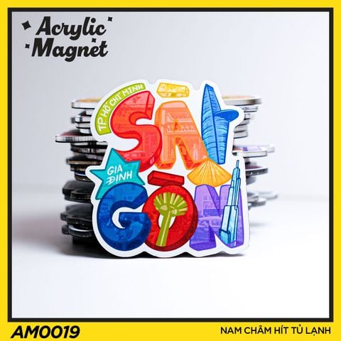  AM0019 Sài Gòn - Nam châm hít tủ lạnh Acrylic Magnet 